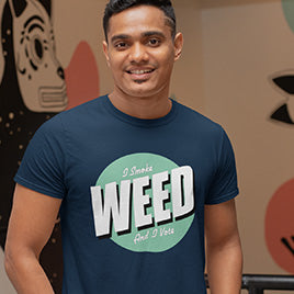 i smoke weed and i vote cannabis legalization t-shirt