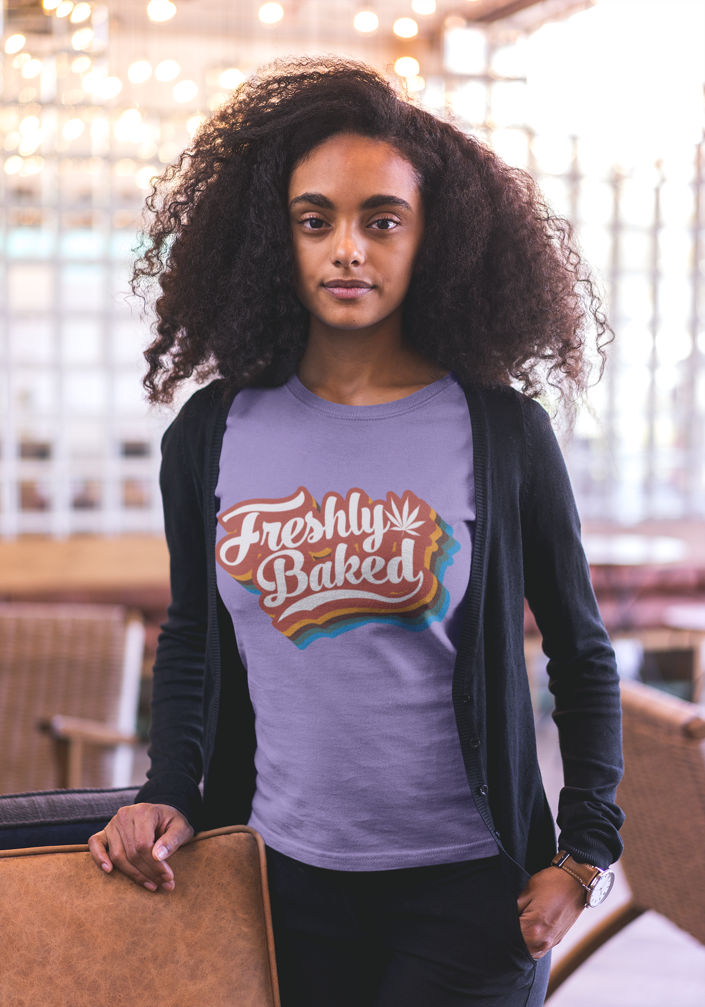 Freshly Baked 70's Retro Tee | Cannabis Enthusiast Shirt | Groovy Herbal Vibes
