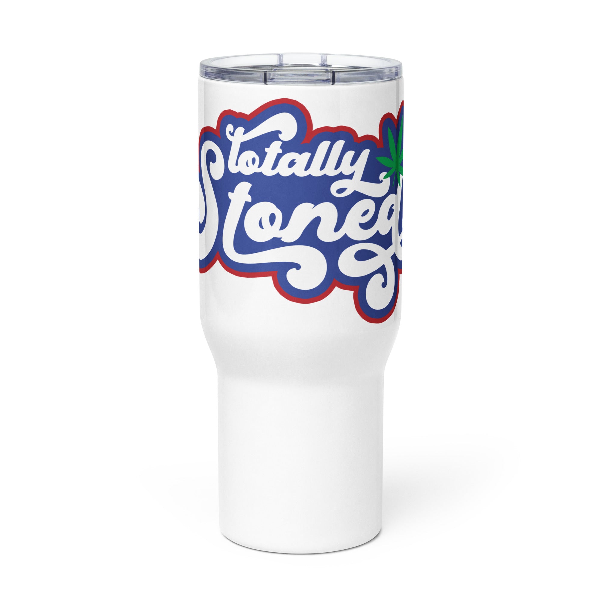 Totally Stoned Retro-Style Cannabis Travel Mug - Vintage Weed Drinkware for Trendsetters | Magic Leaf Tees