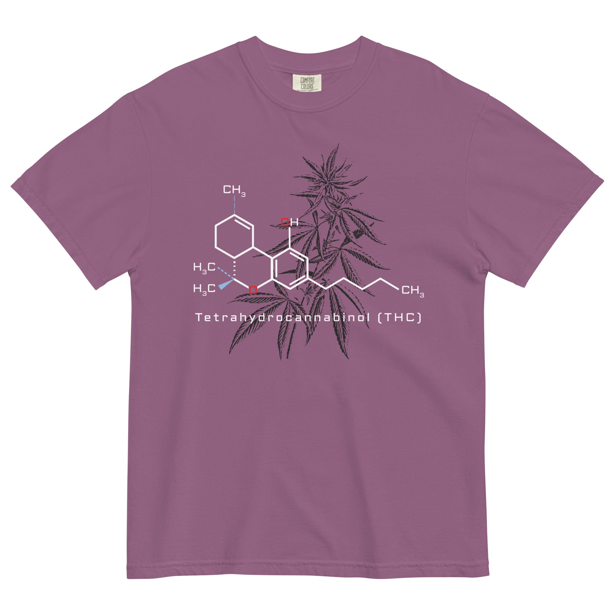 THC Molecule and Marijuana Plant T-Shirt: Cannabis Enthusiast Apparel | Magic Leaf Tees