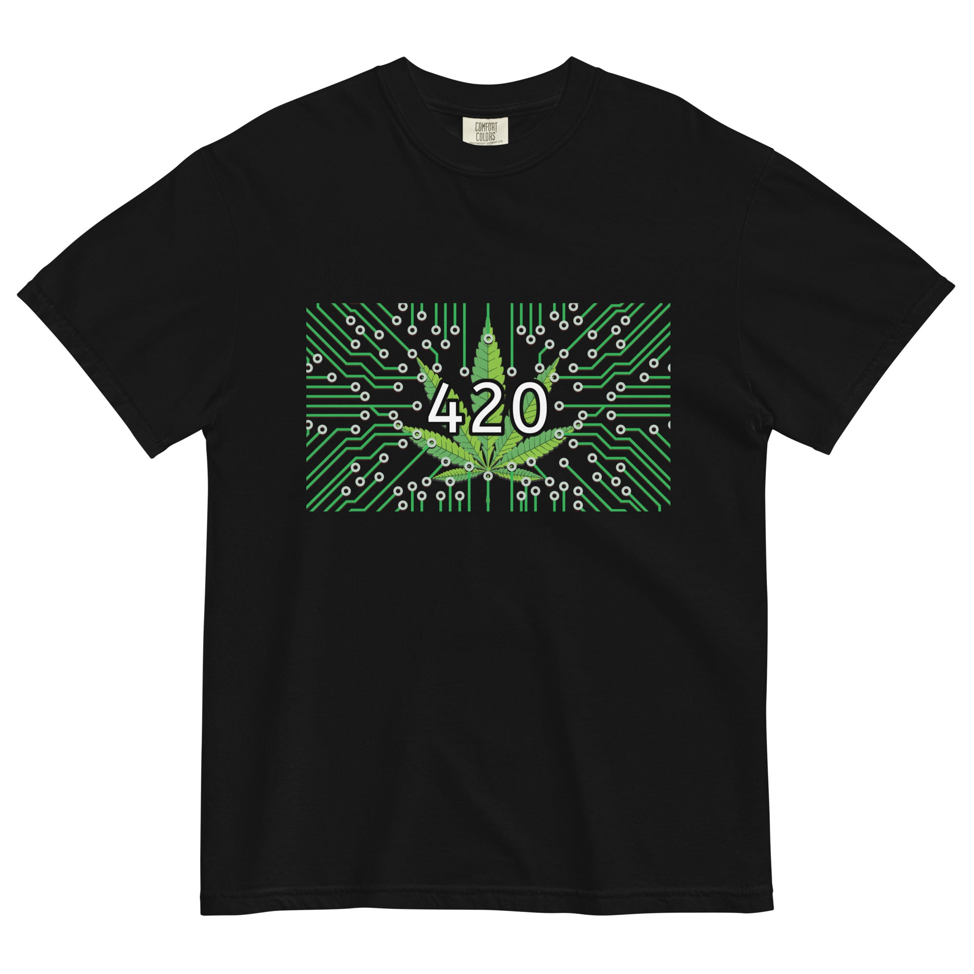 Circuit Board 420 Tee | Tech-Inspired Cannabis Shirt | Futuristic Weed Fashion | Magic Leaf Tees