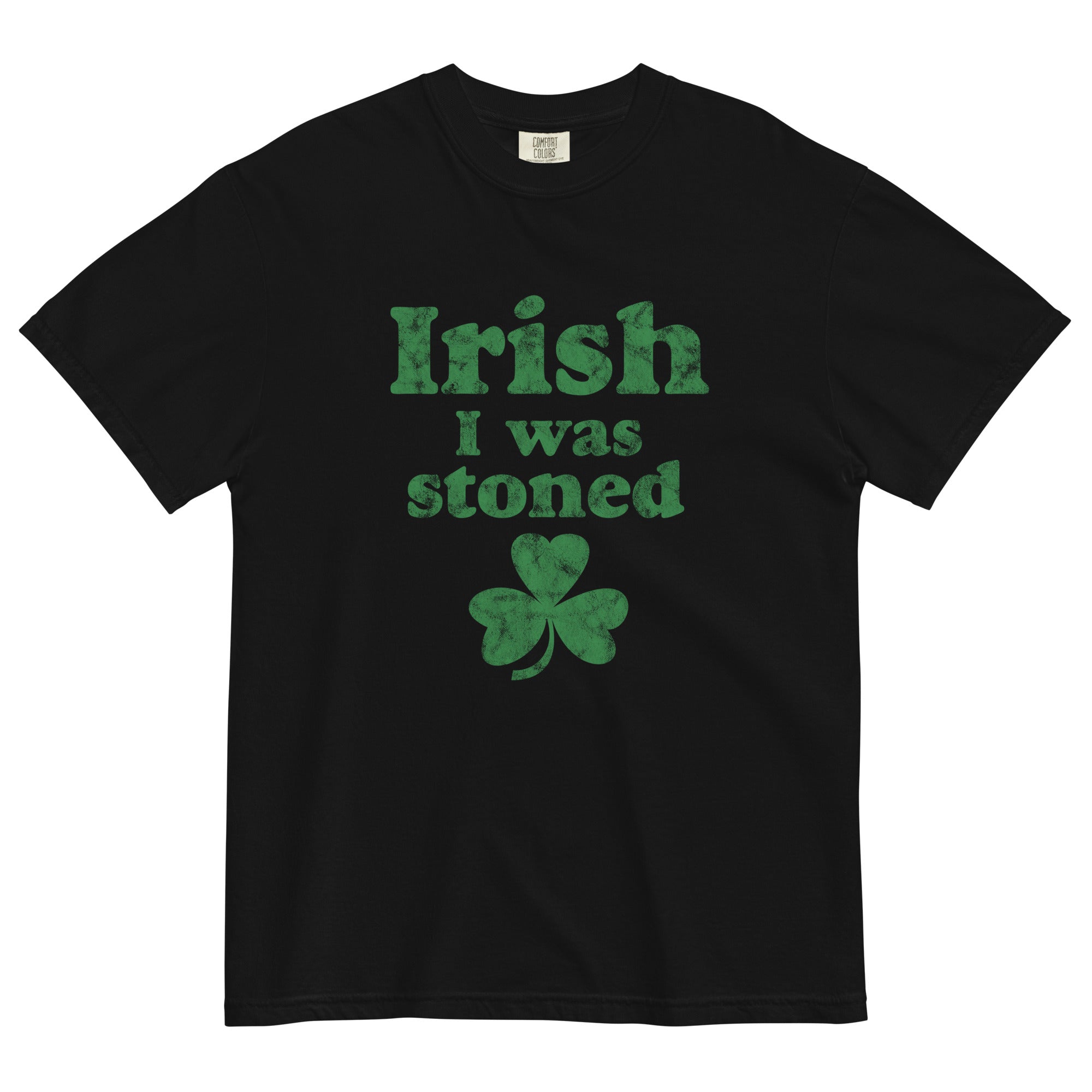 Irish I Was Stoned Shamrock Tee | St. Patrick's Day Cannabis Shirt | Weed Humor Celebration | Magic Leaf Tees