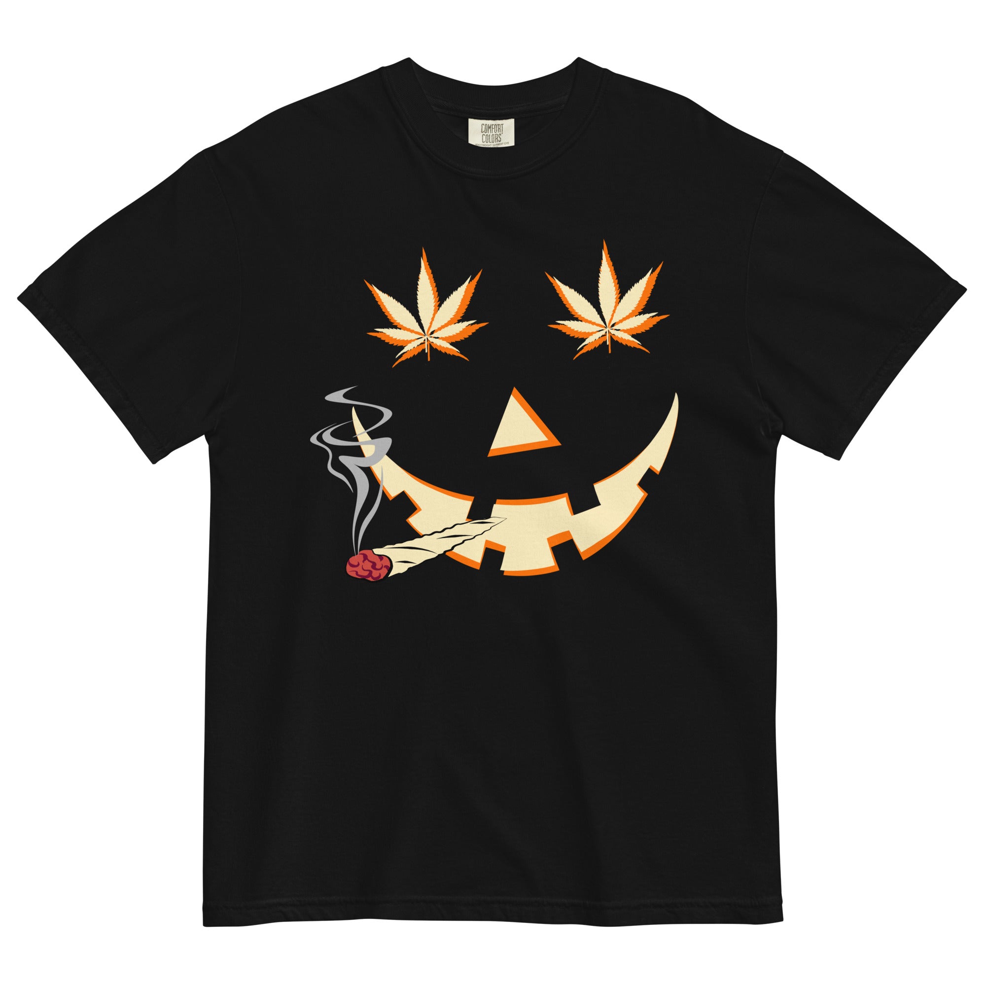 Halloween Cannabis Jack O' Lantern T-Shirt | Spooky Weed Apparel | Magic Leaf Tees