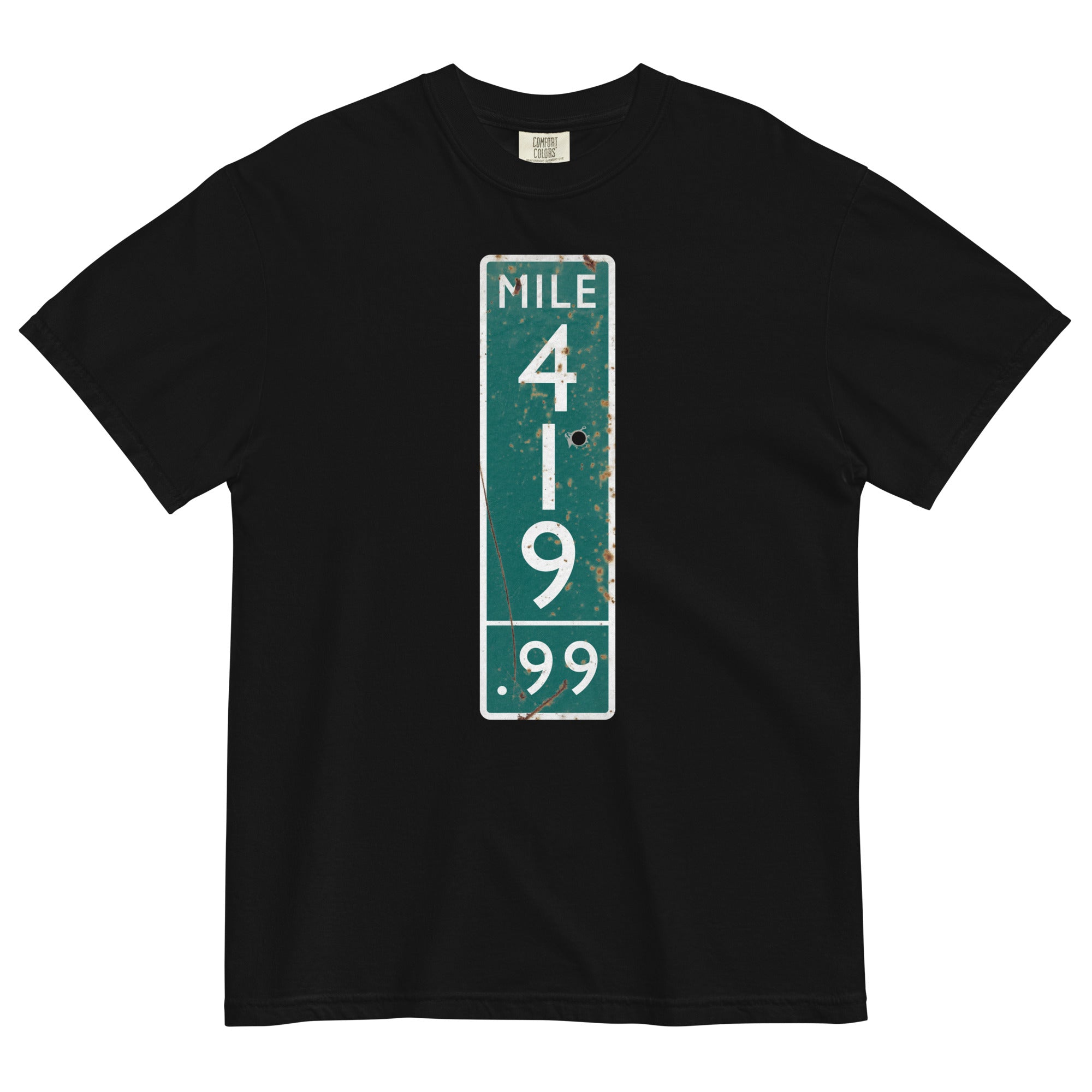 419 Highway Mileage Sign Themed T-Shirt: Cannabis Enthusiast Apparel | Magic Leaf Tees
