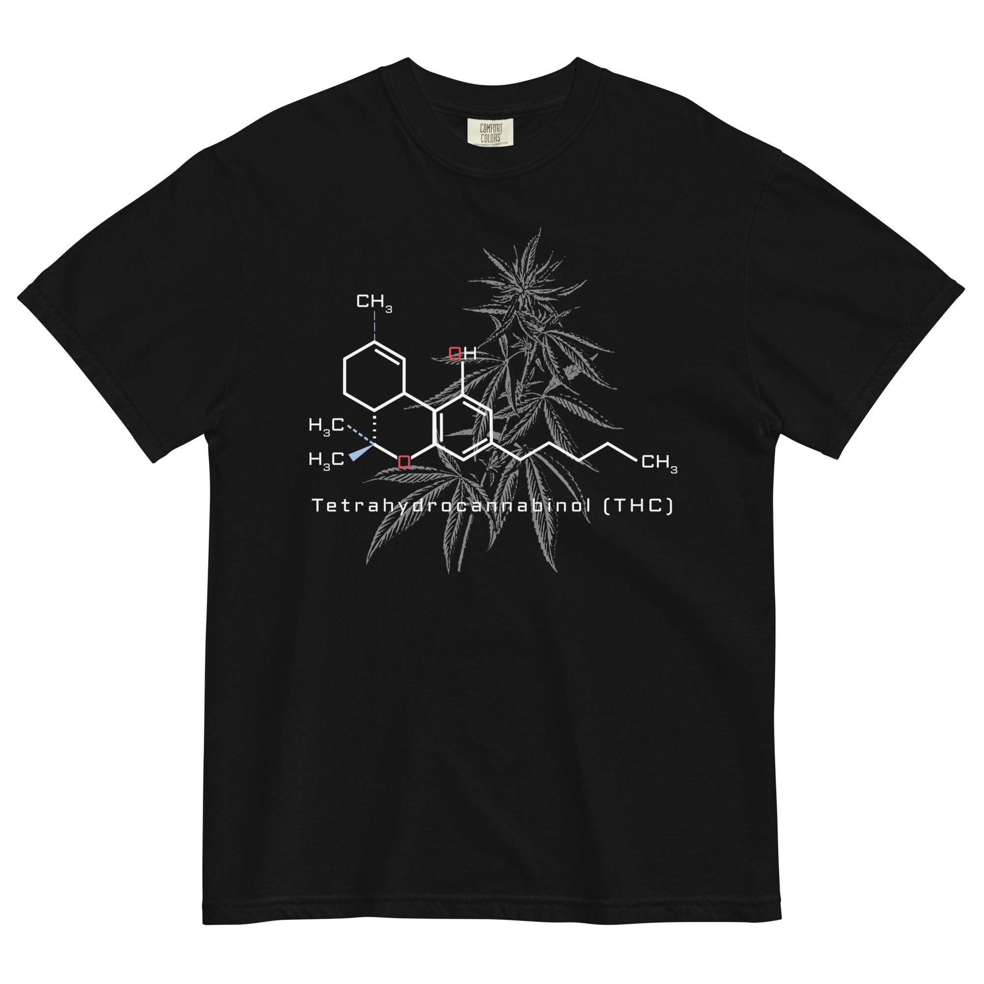 THC Molecule and Marijuana Plant T-Shirt: Cannabis Enthusiast Apparel | Magic Leaf Tees