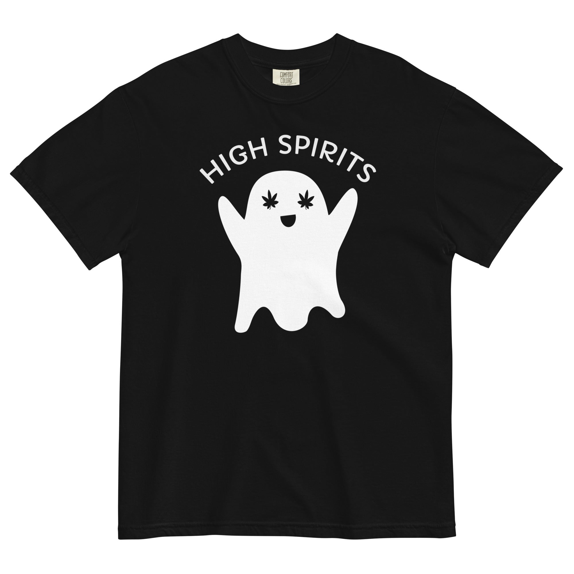 High Spirits Ghost T-Shirt - Hilarious Halloween Weed Apparel | Magic Leaf Tees