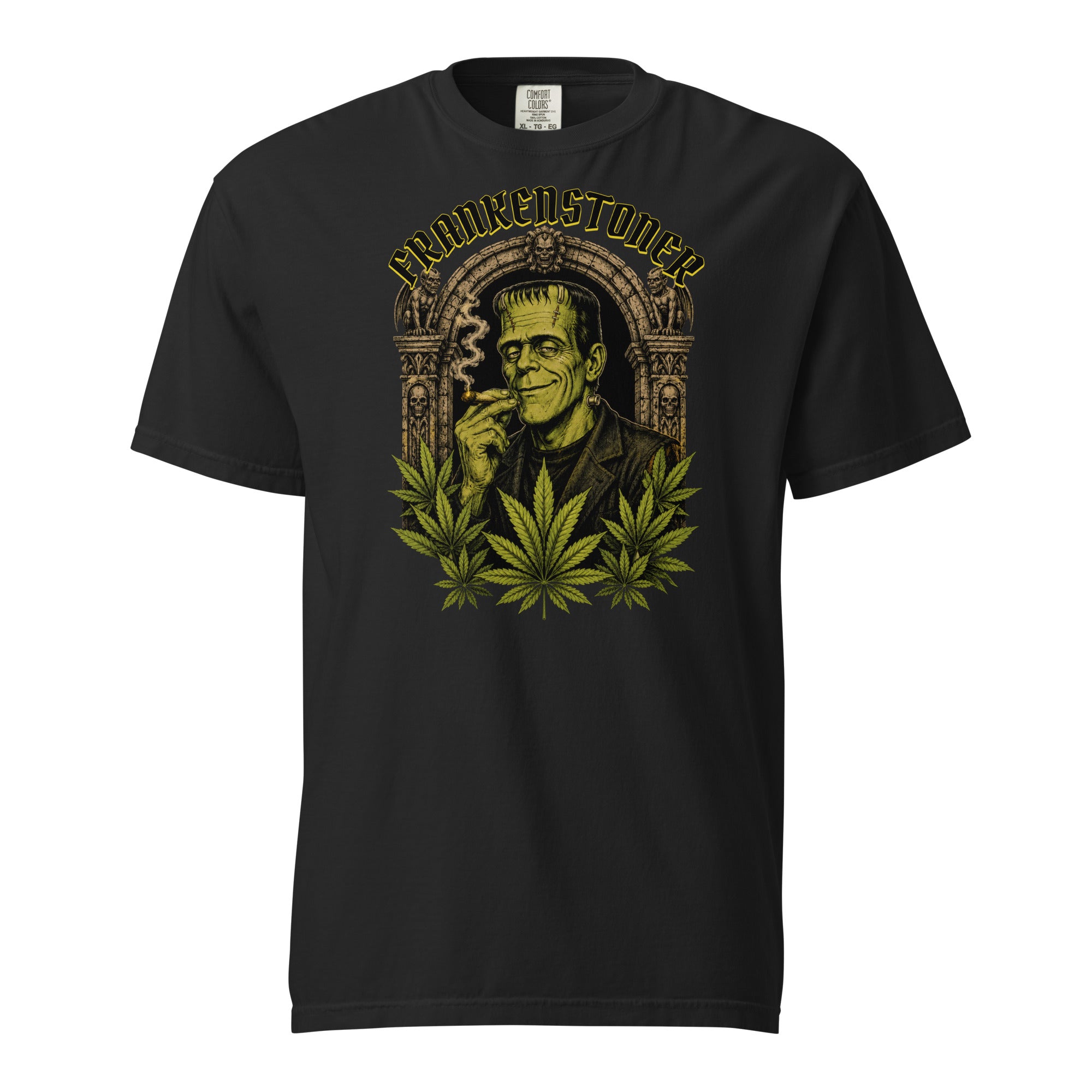Frankenstoner T-Shirt, Funny Frankenstein Weed Tee, Retro Horror Cannabis Monster Shirt