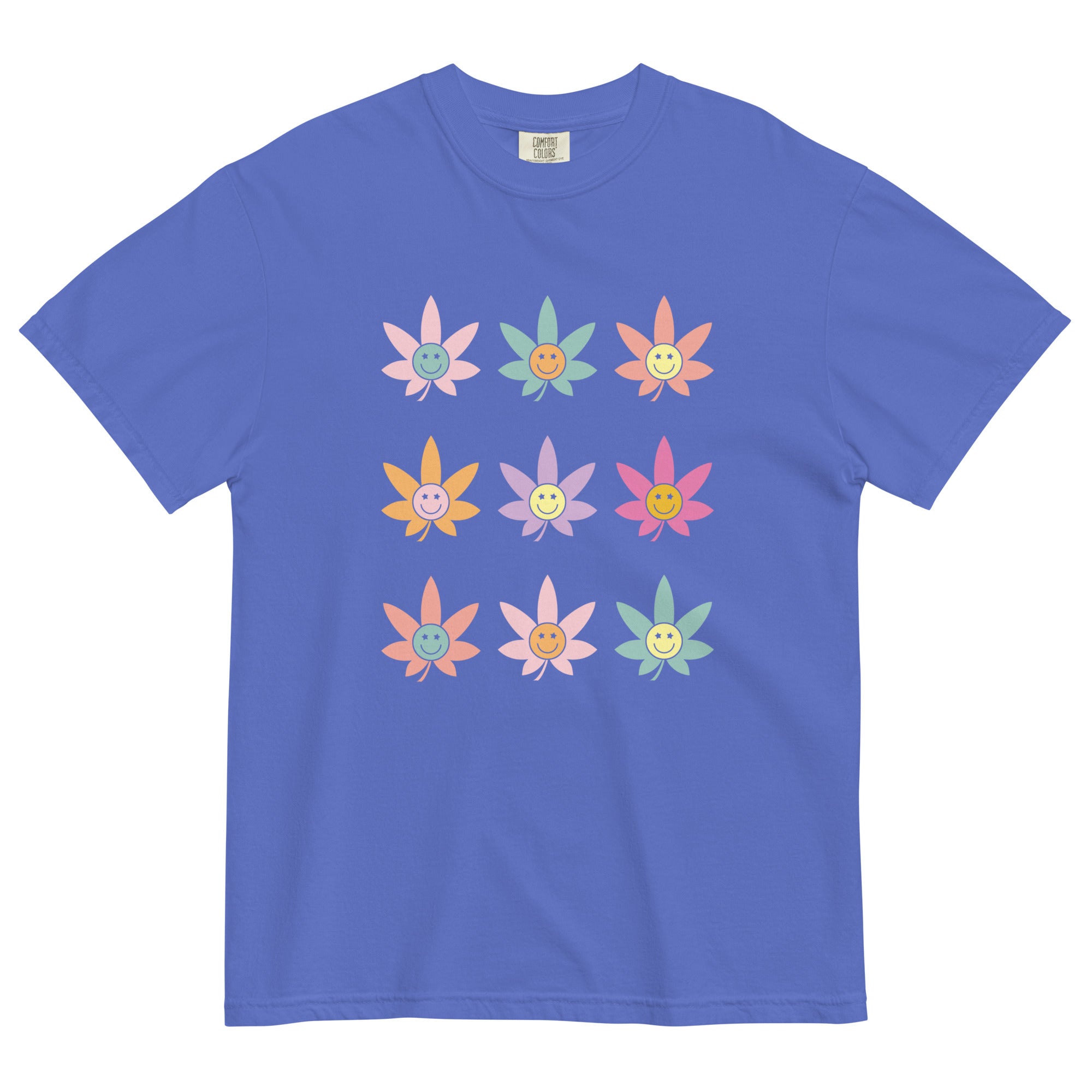 Happy Cannabis Leaves T-Shirt: Cute and Playful Weed Apparel! | Magic Leaf Tees