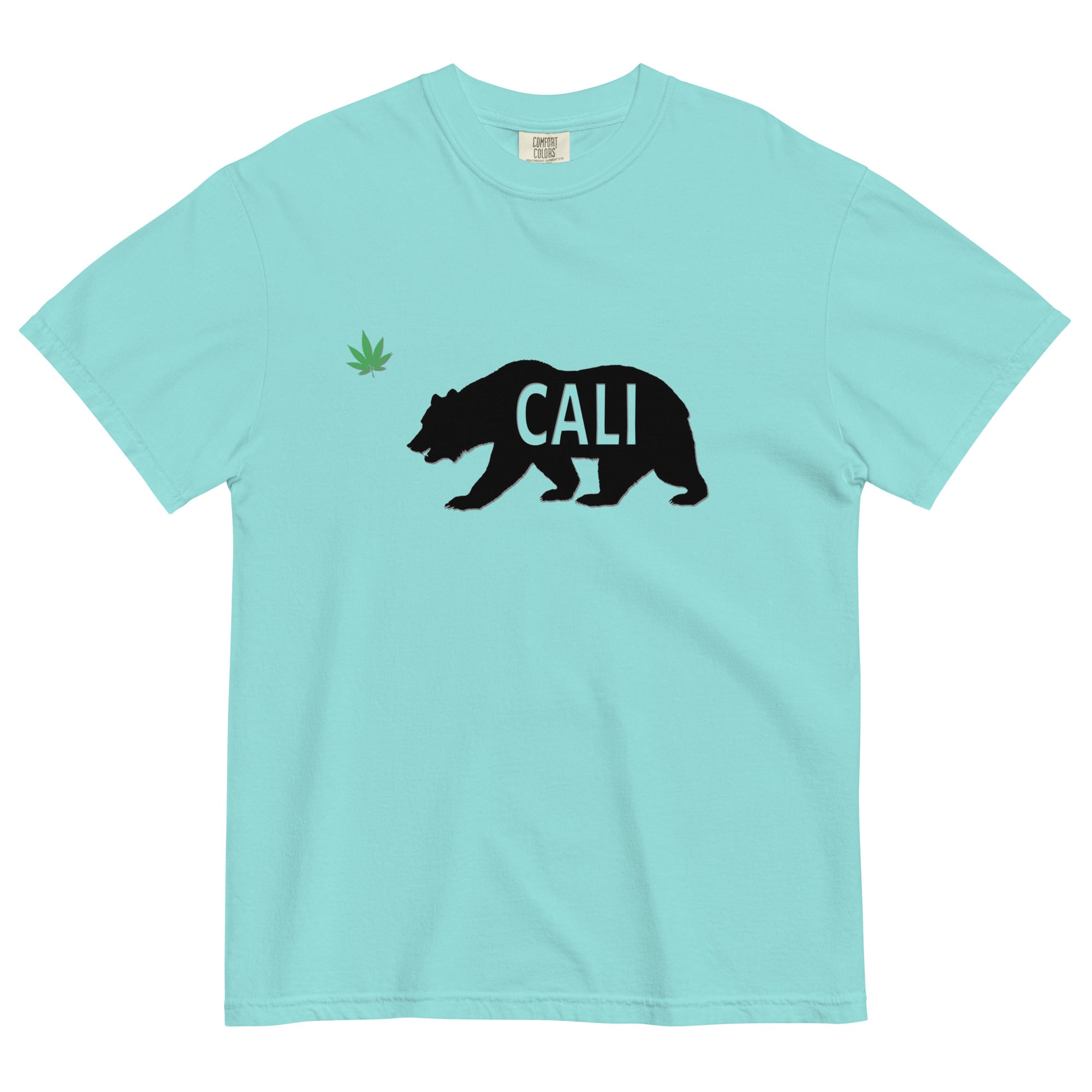 California Grizzly Bear & Pot Leaf Tee | Cannabis Enthusiast Shirt | West Coast Weed Vibes | Magic Leaf Tees