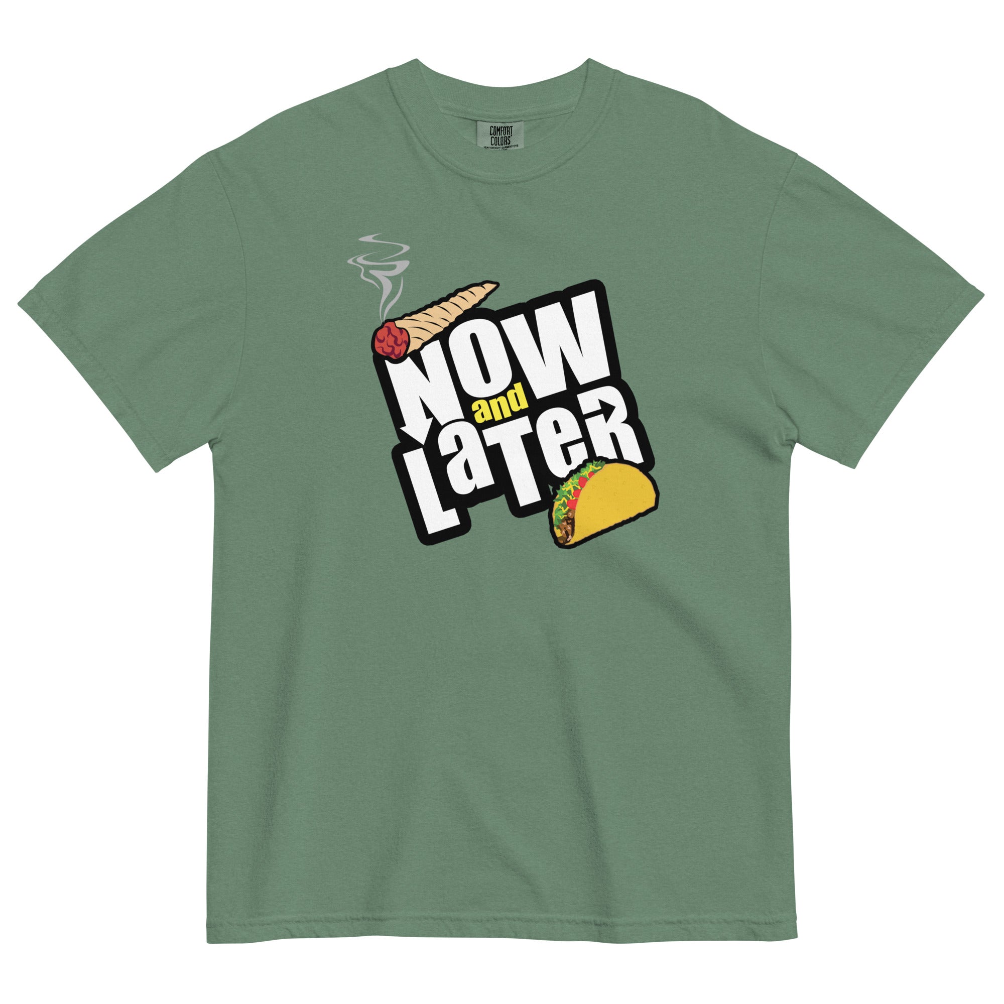 "Now & Later: Taco & Joint Edition" Funny Weed T-Shirt – Magic Leaf Tees