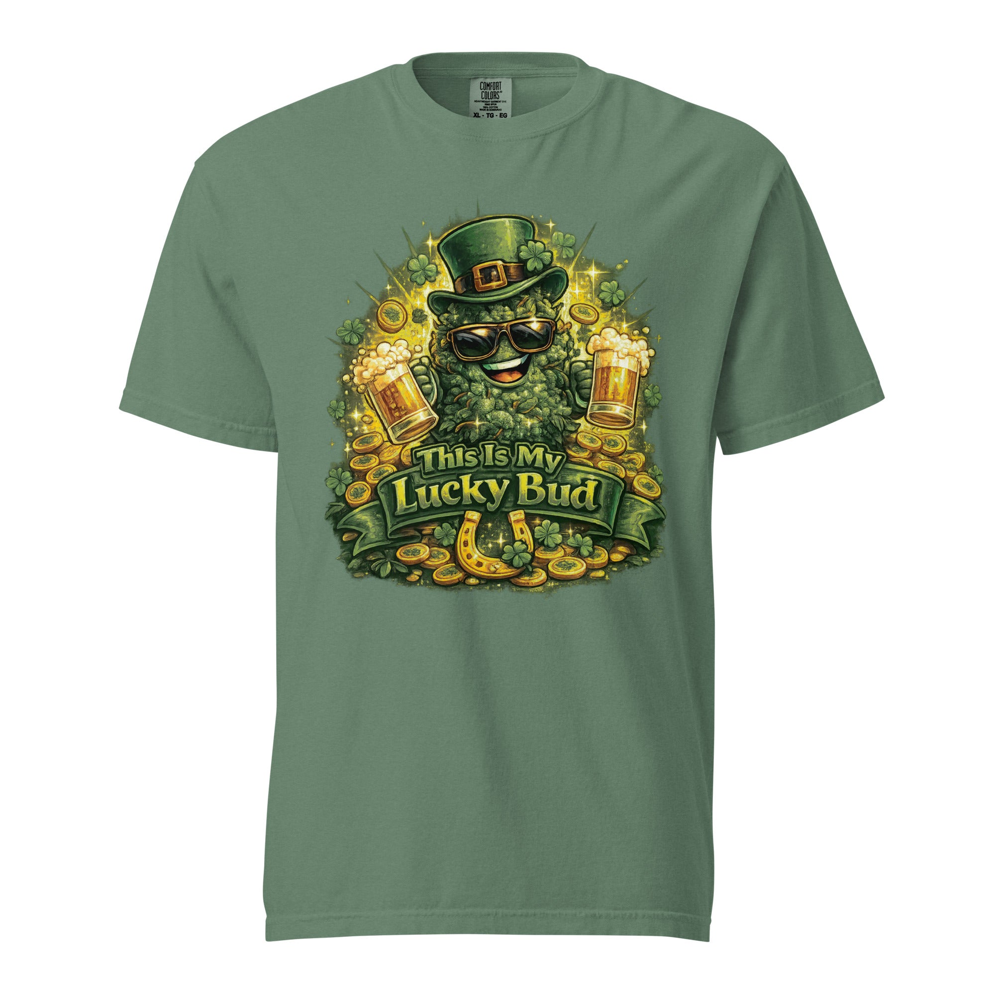 This Is My Lucky Bud T-Shirt – Funny St. Patrick’s Day Cannabis Shirt | Cool Weed Graphic Tee