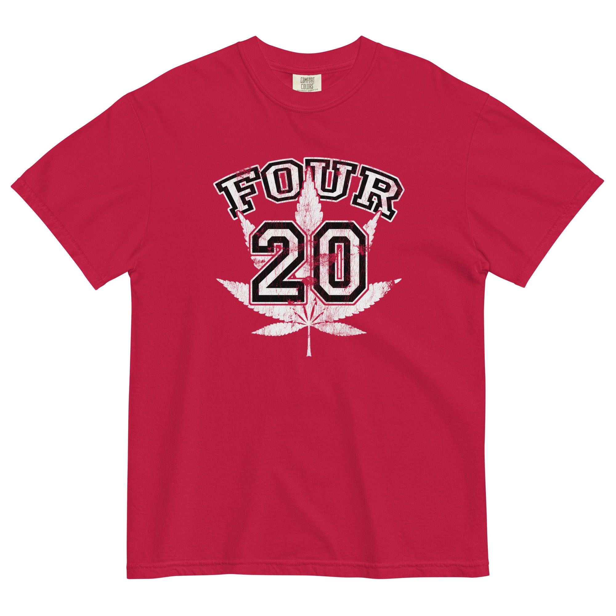 Four 20 Marijuana Leaf College Logo T-Shirt: Ideal for Stoners | Magic Leaf Tees