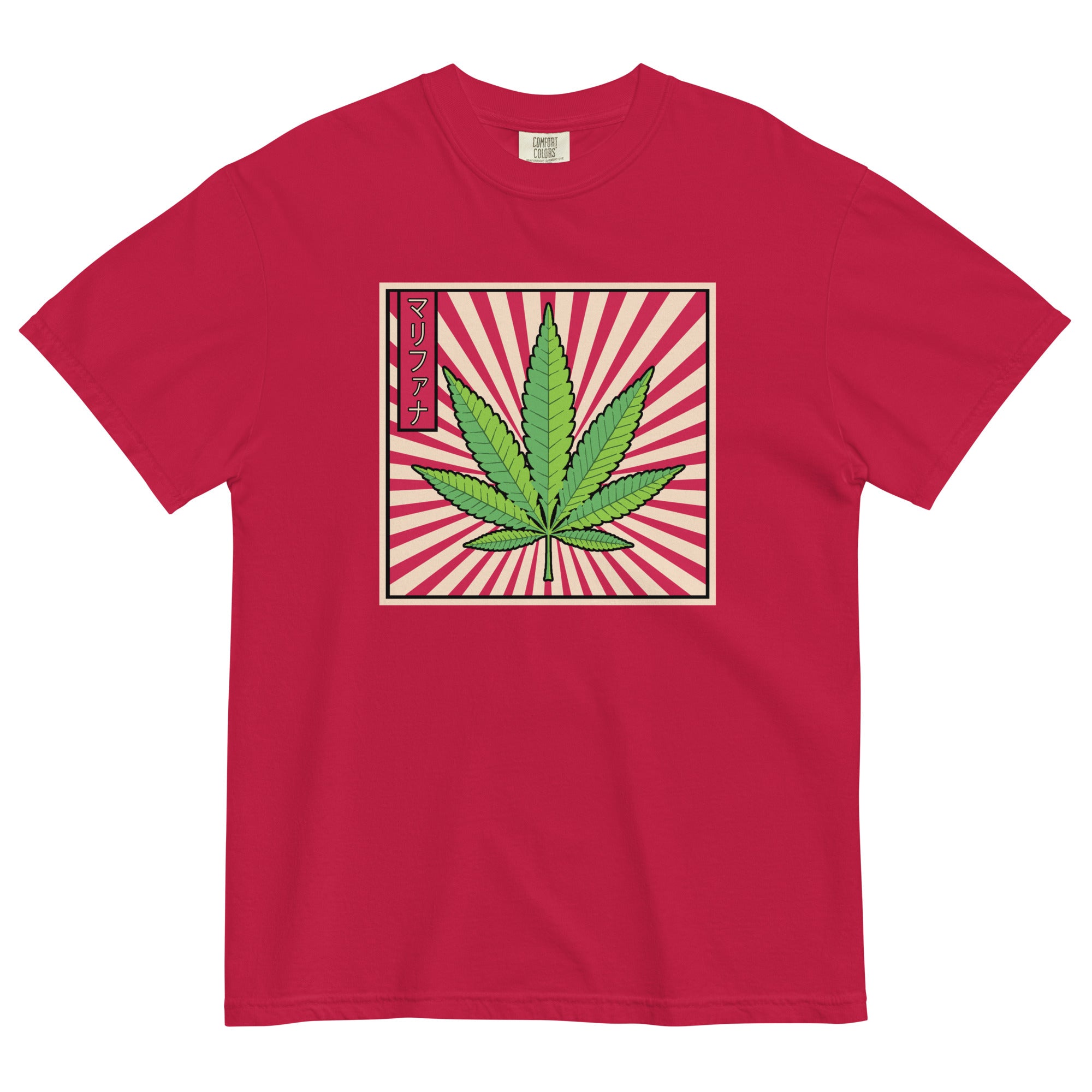Magic Leaf Tees - Japanese Art Cannabis T-Shirt with Katakana Script