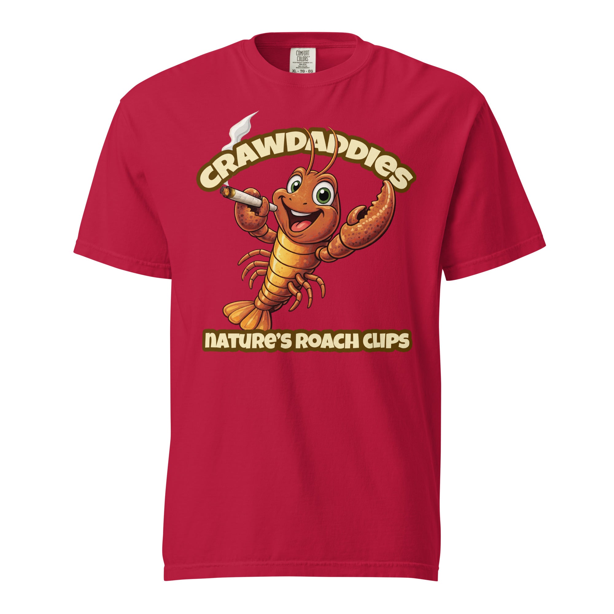 Crawdaddies Nature’s Roach Clips T-Shirt | Funny Cannabis Crawfish Cartoon Weed Tee | Magic Leaf Tees