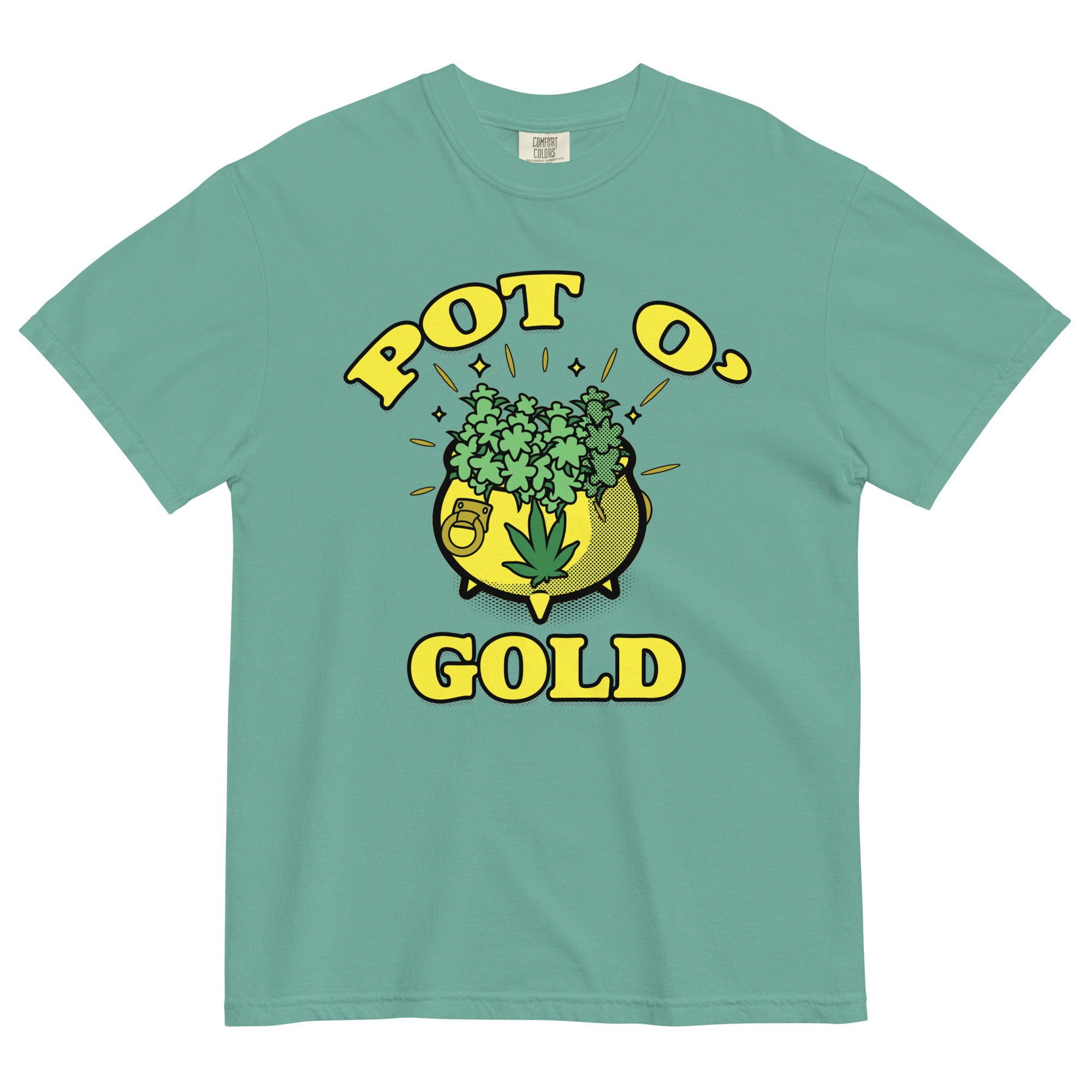 Pot O' Gold Cannabis Tee | St. Patrick's Day Weed Shirt | Herbal Luck Celebration | Magic Leaf Tees