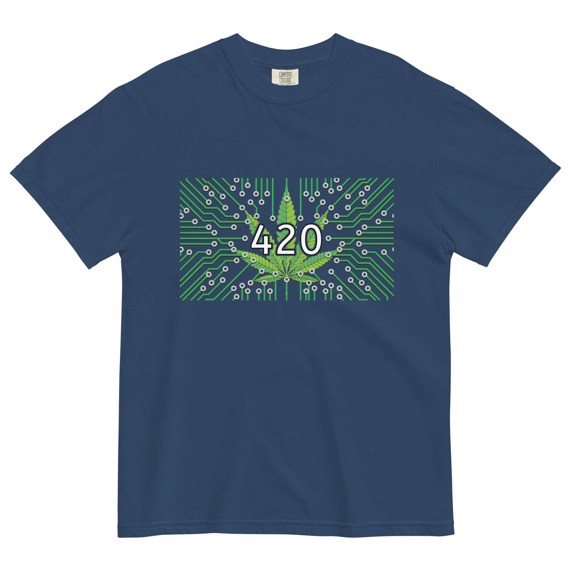 Circuit Board 420 Tee | Tech-Inspired Cannabis Shirt | Futuristic Weed Fashion | Magic Leaf Tees