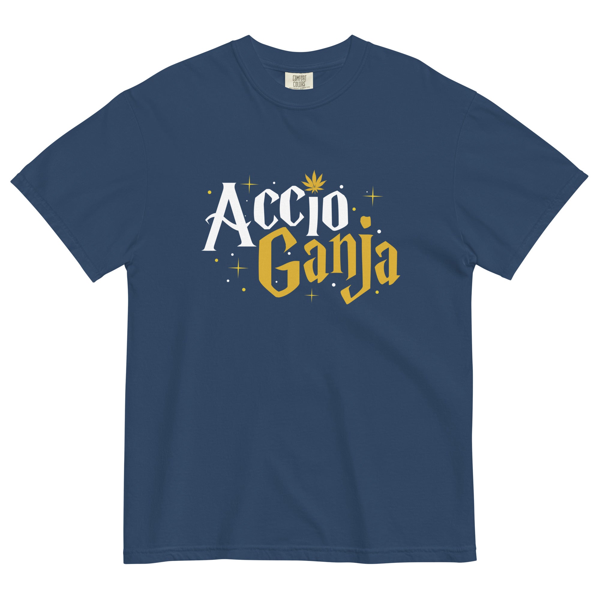Accio Ganja Tee | Funny Magic Spell Cannabis Shirt | Funny Wizardry Fashion | Magic Leaf Tees