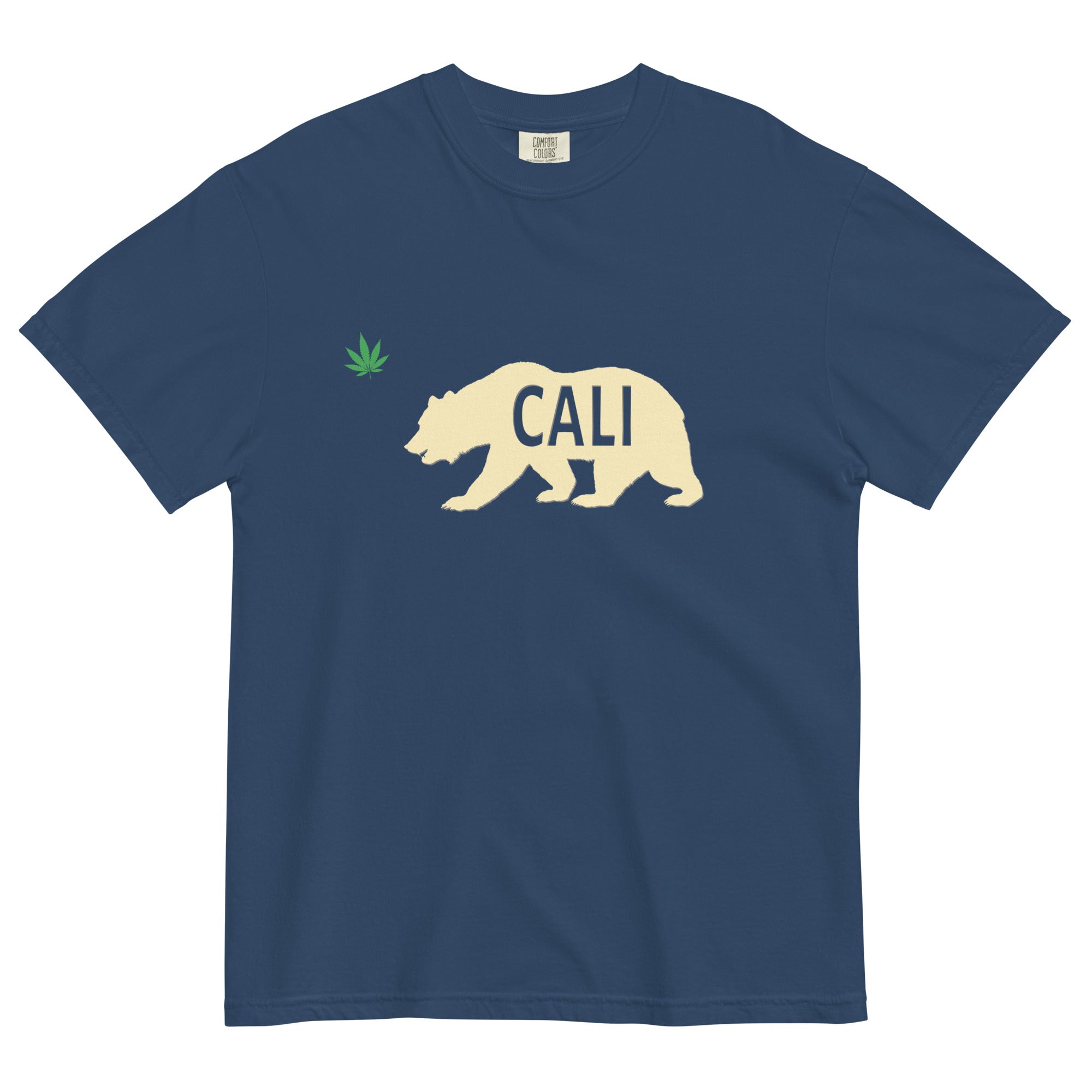 California Grizzly Bear & Pot Leaf Tee | Cannabis Enthusiast Shirt | West Coast Weed Vibes | Magic Leaf Tees