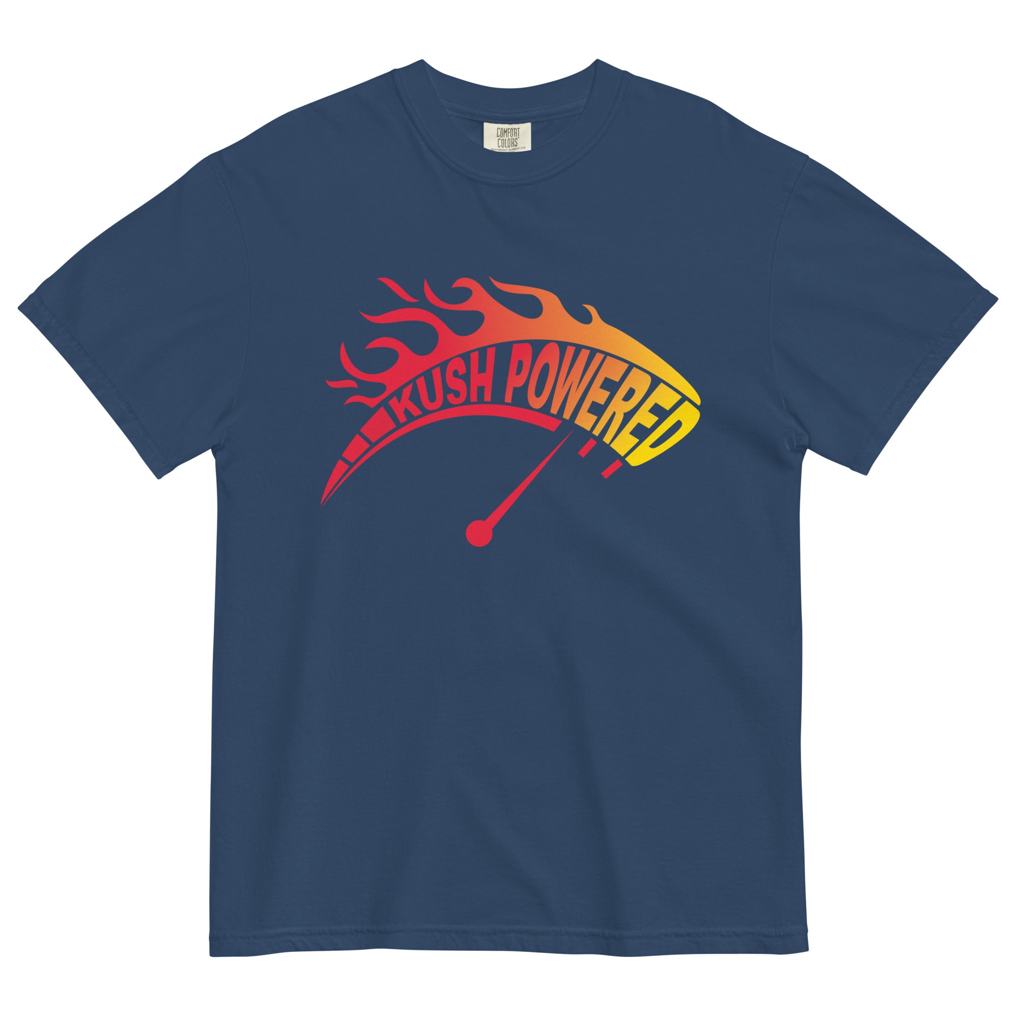 Kush Powered Blaze: Cannabis Racing Logo Tee for the Fast Lane Lifestyle! - Magic Leaf Tees