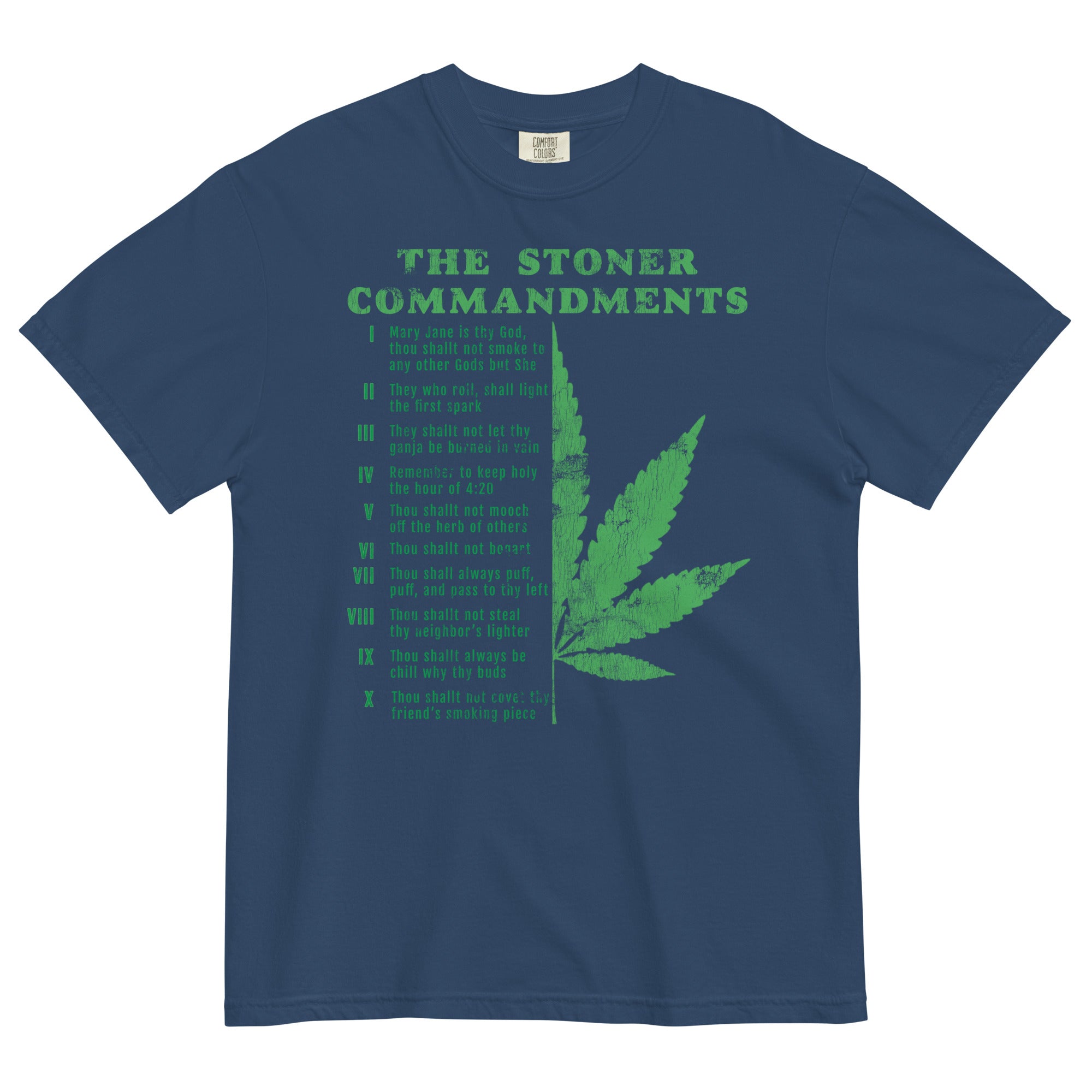 Stoner Commandments Tee: Top 10 Weed Niche Rules Shirt | Magic Leaf Tees