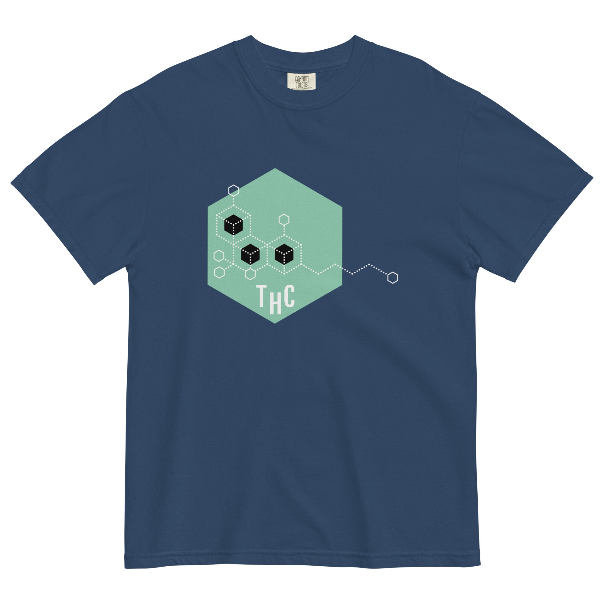 Mid Century Modern THC Molecule T-Shirt: Stylish Cannabis Tee for Chemistry Enthusiasts! | Magic Leaf Tees