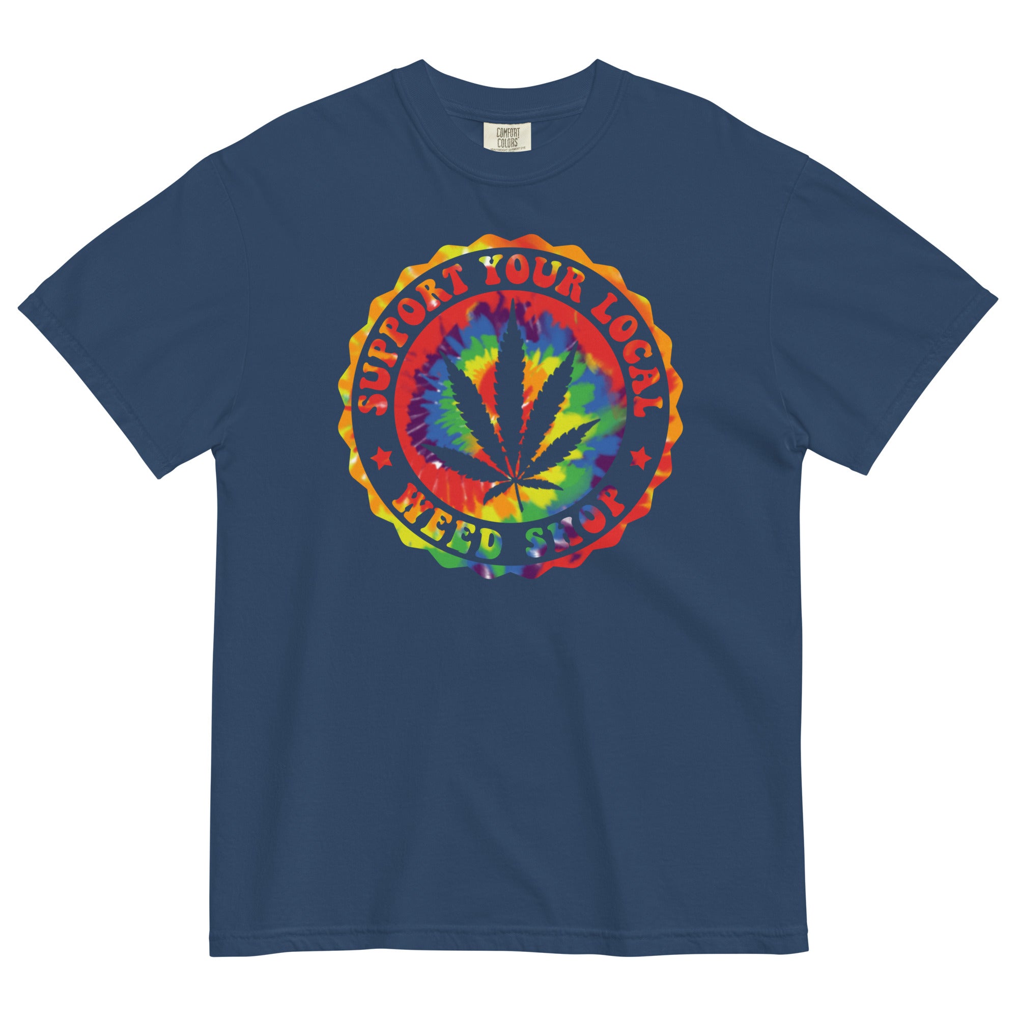 Support Your Local Weed Shop T-Shirt - Retro 60's Cannabis Apparel | Magic Leaf Tees