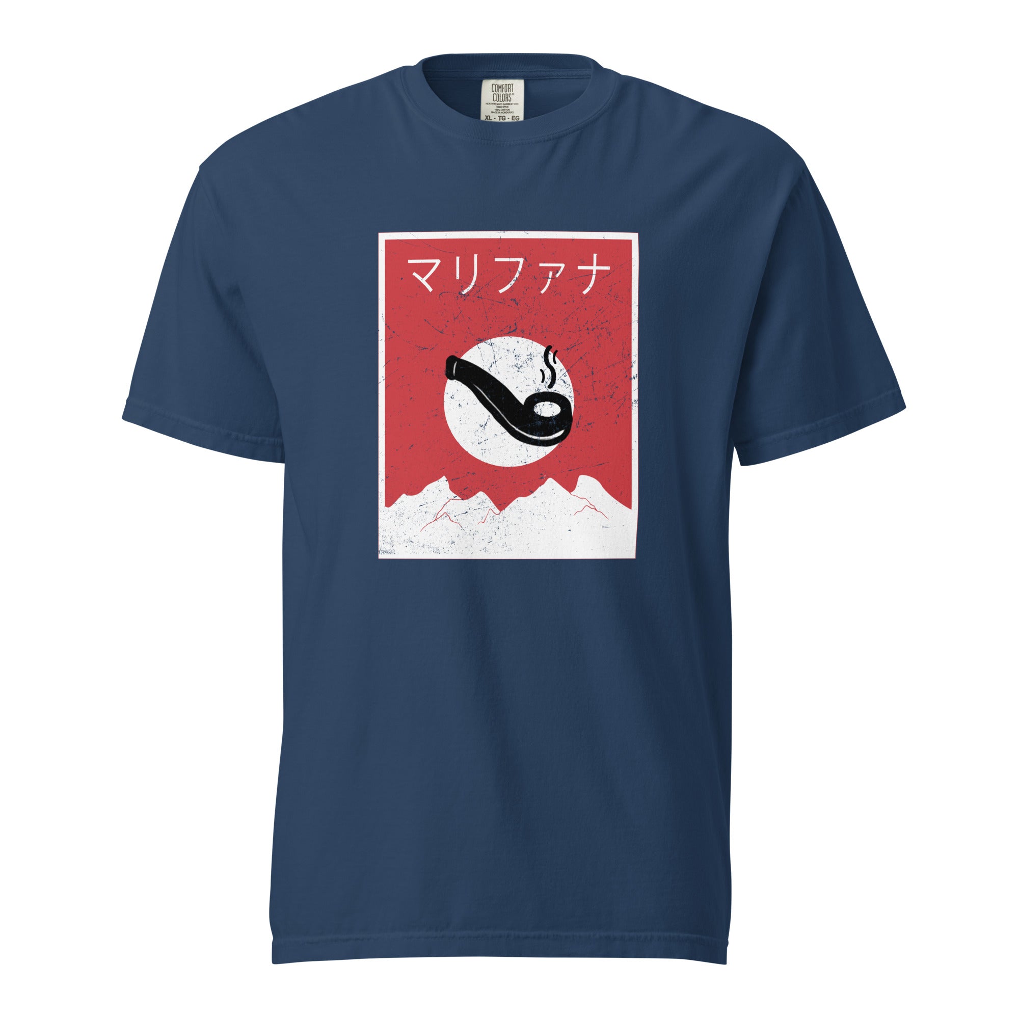 Vintage Japanese Cannabis T-Shirt | Minimalist Hash Pipe Design 