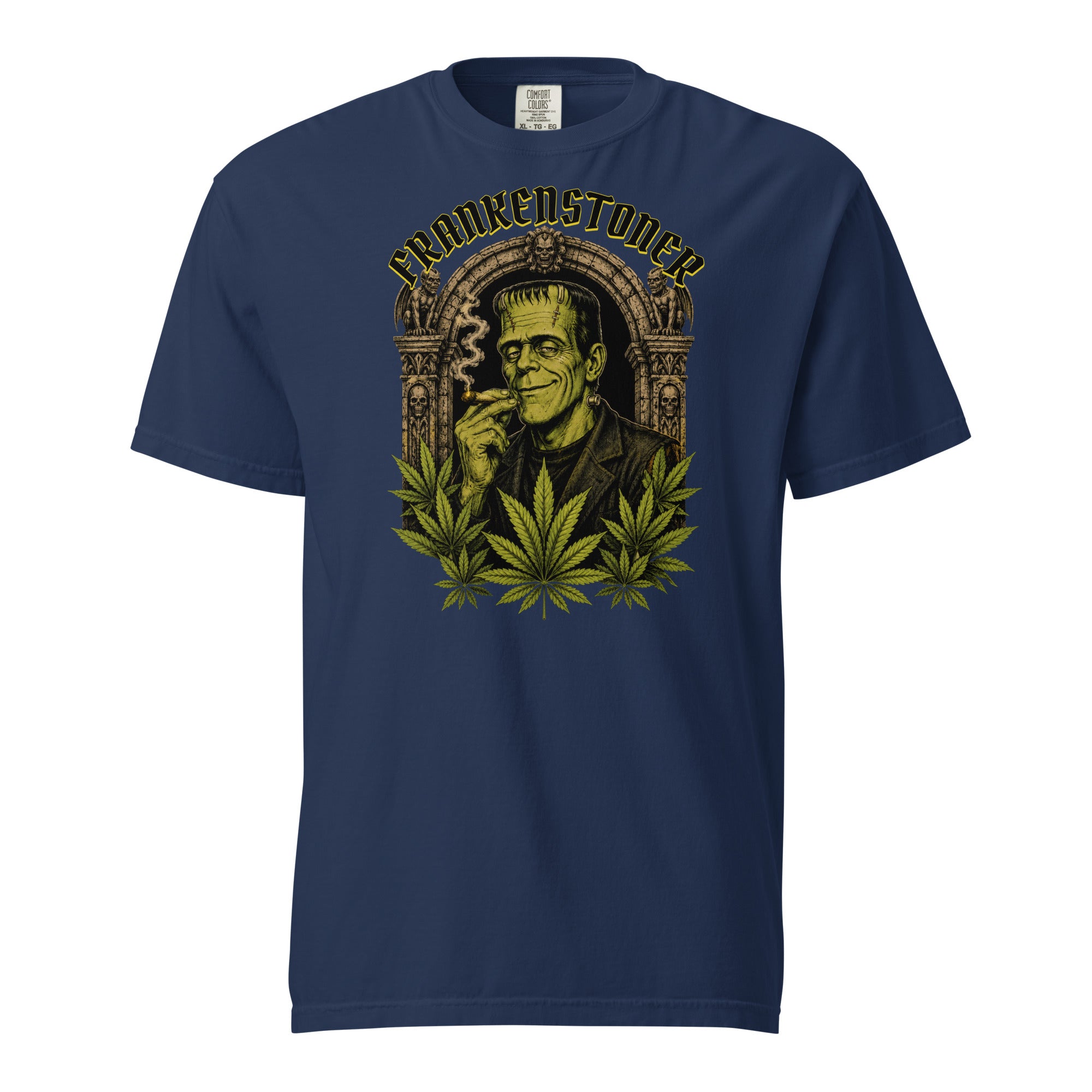 Frankenstoner T-Shirt, Funny Frankenstein Weed Tee, Retro Horror Cannabis Monster Shirt