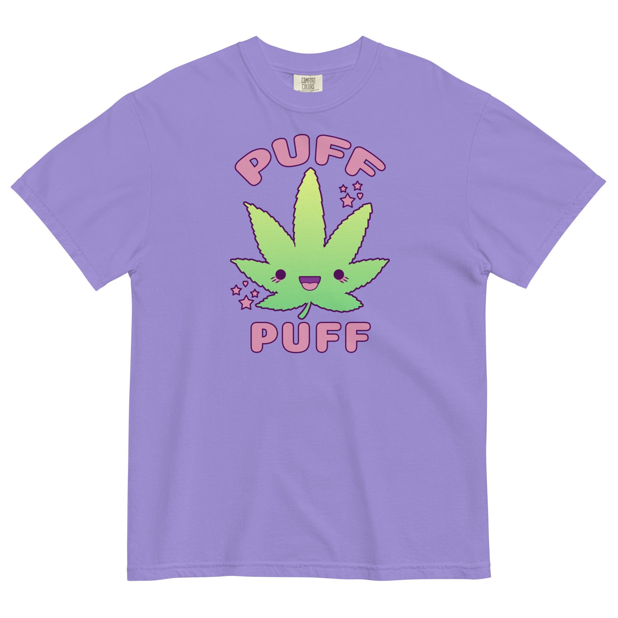Cute Puff Puff Weed Leaf Garment-Dyed T-Shirt - Magic Leaf Tees