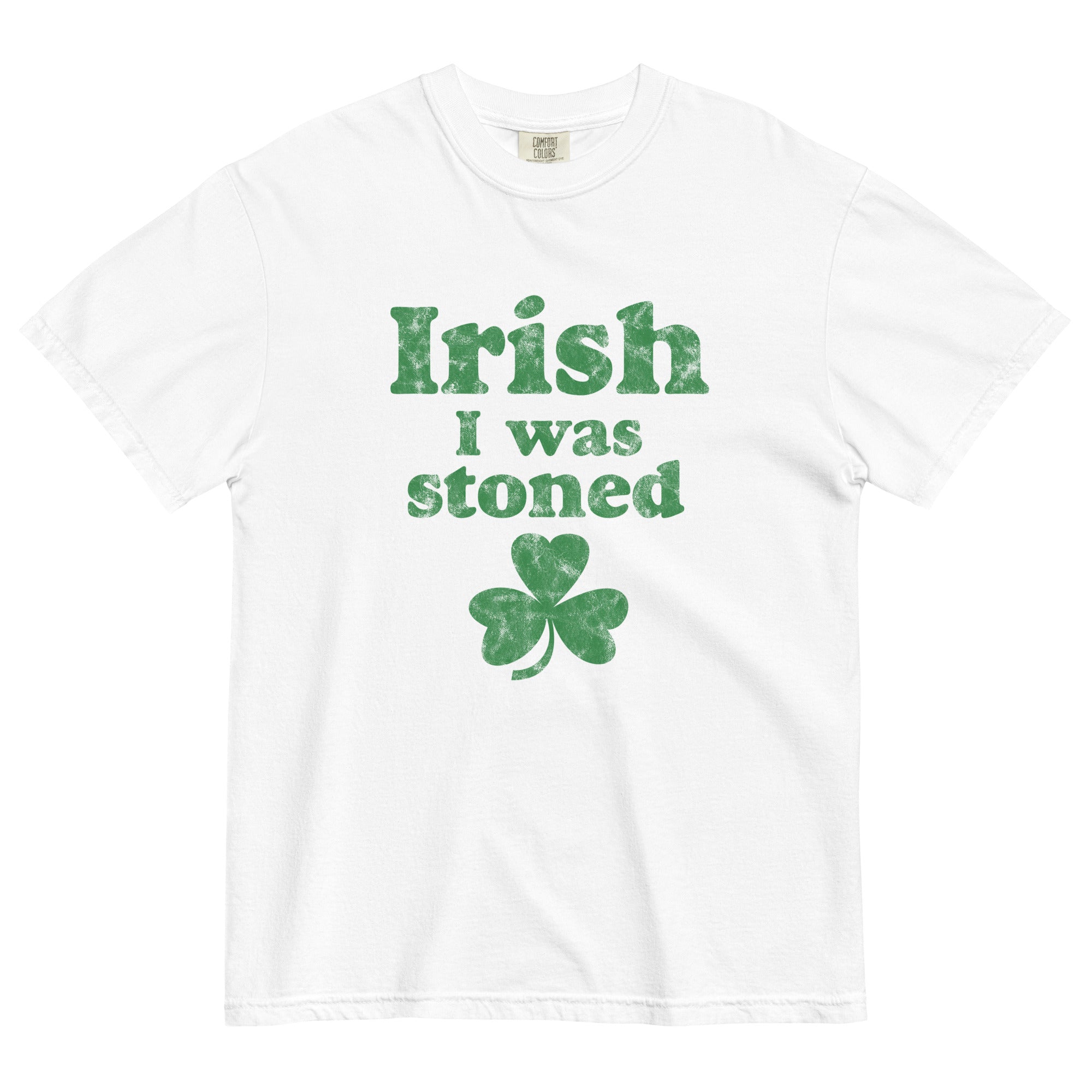 Irish I Was Stoned Shamrock Tee | St. Patrick's Day Cannabis Shirt | Weed Humor Celebration | Magic Leaf Tees