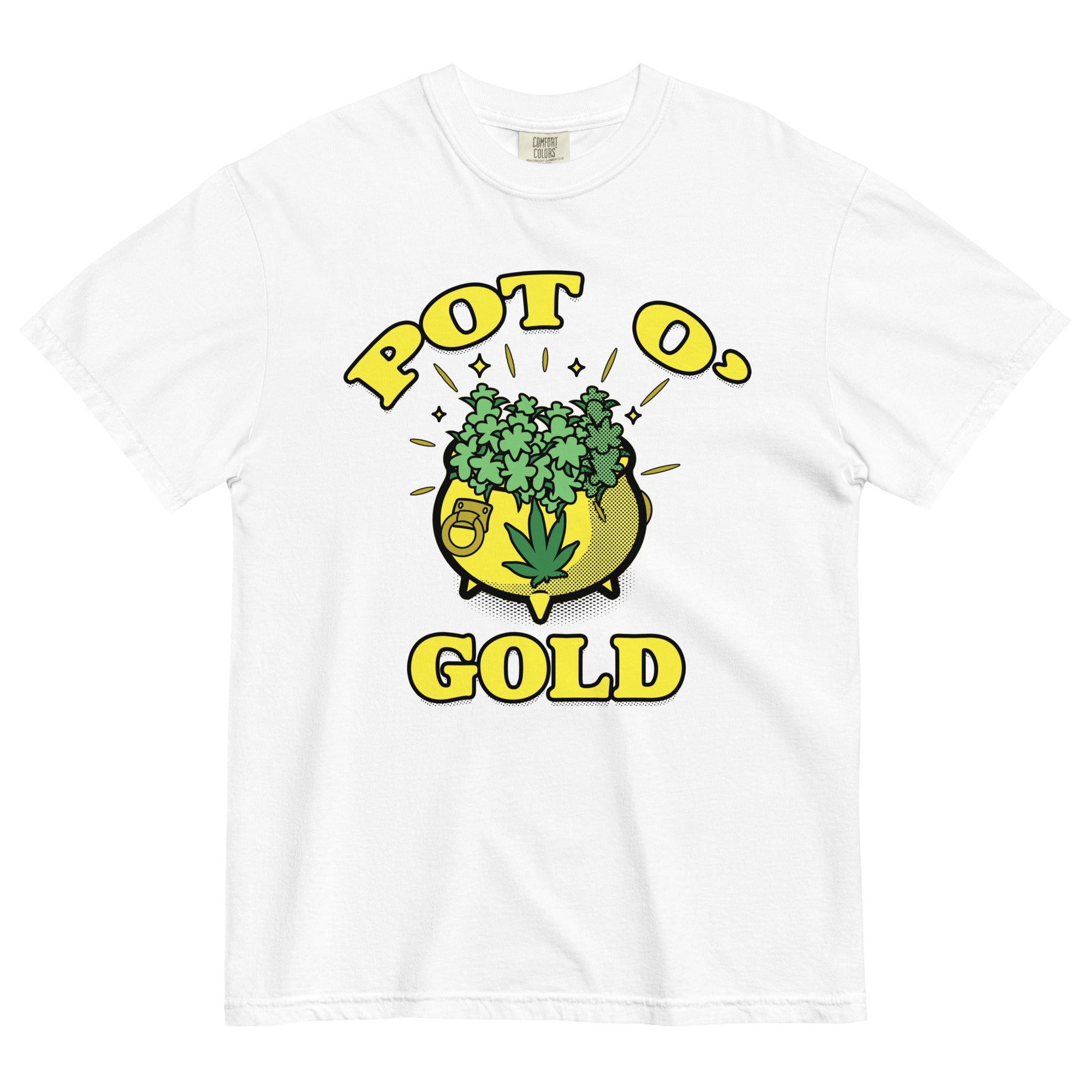 Pot O' Gold Cannabis Tee | St. Patrick's Day Weed Shirt | Herbal Luck Celebration | Magic Leaf Tees