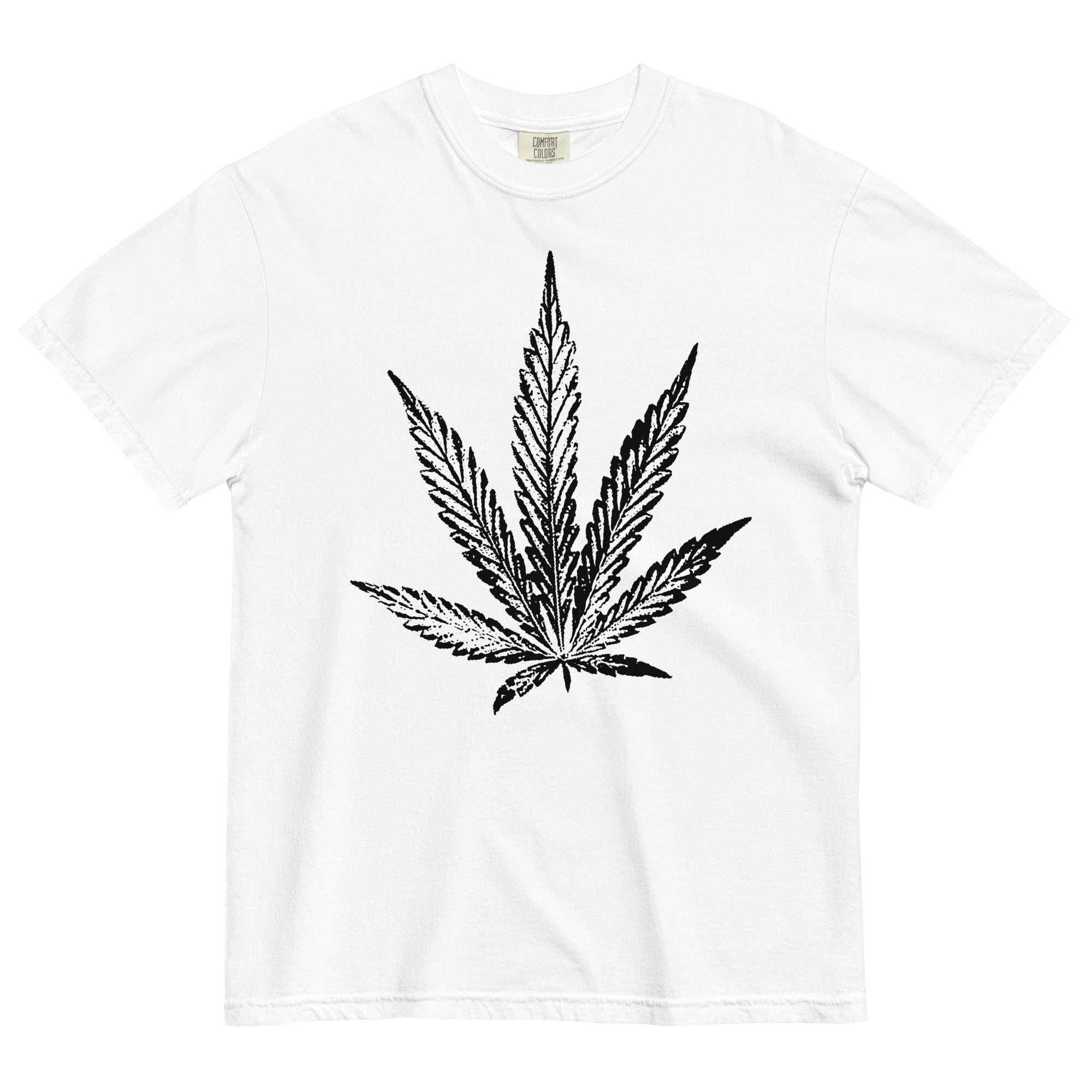 Cannabis Chic: Unique Marijuana Leaf Ink Stamp T-Shirt - Trendy Weed Apparel for 420 Enthusiasts! - Magic Leaf Tees