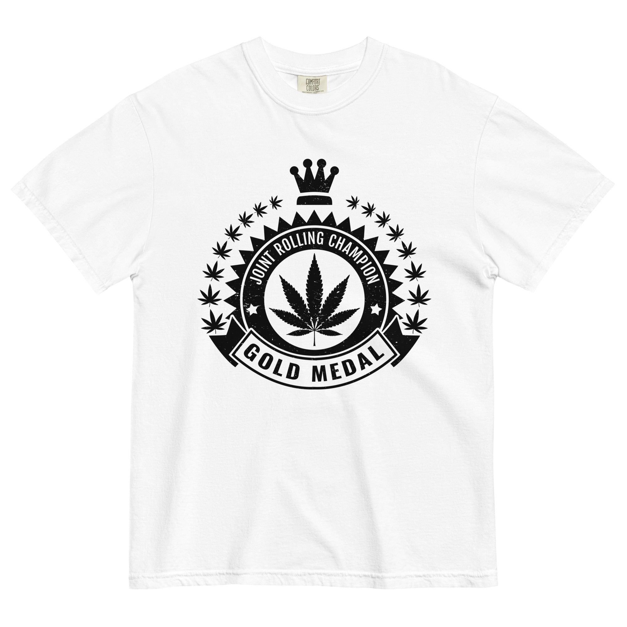 Joint Rolling Champion Gold Medal: Cannabis Enthusiast Tee for Supreme Rolling Skills! - Magic Leaf Tees