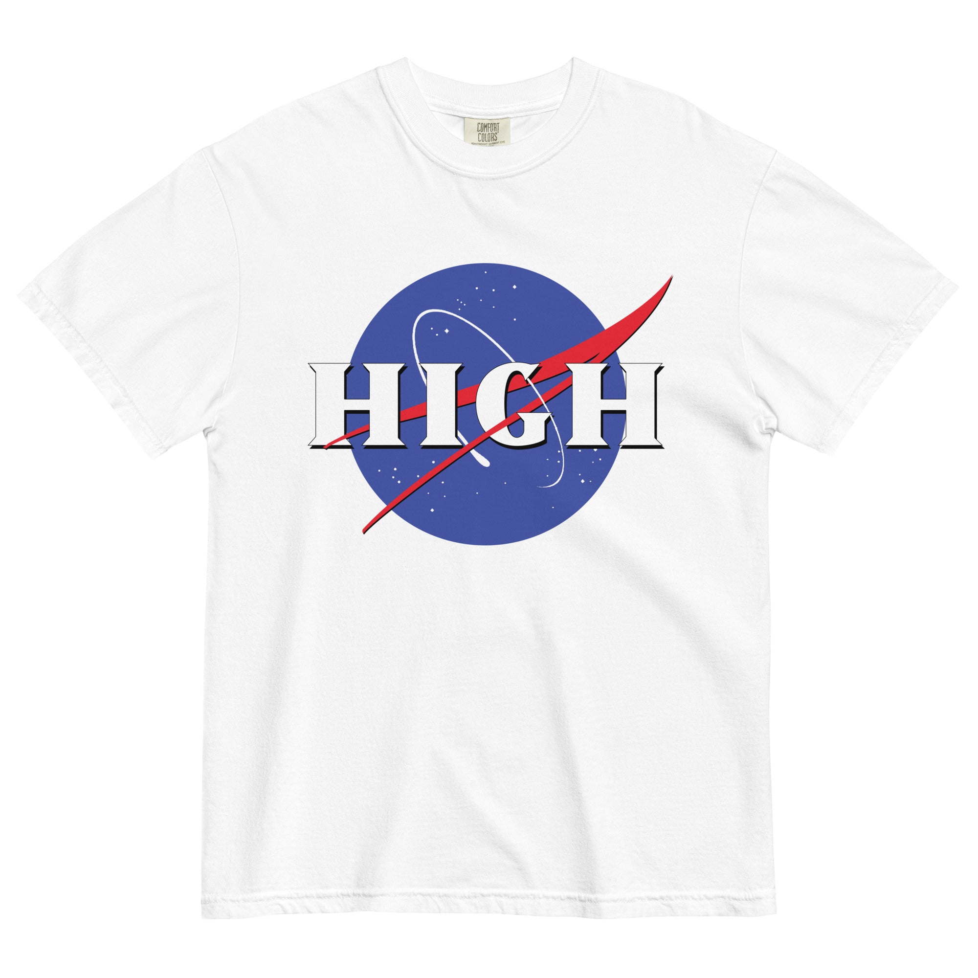 High: Cannabis Tee for Elevated Space Exploration! - Magic Leaf Tees