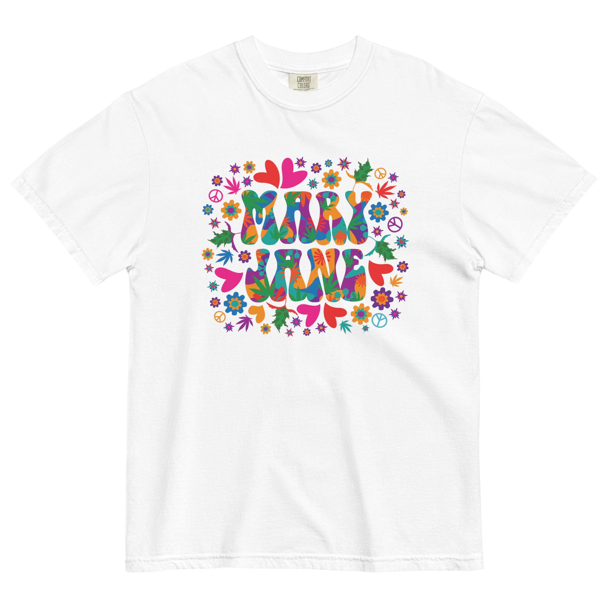 Groovy Mary Jane Weed T-Shirt – 60s Inspired Pop-Art Design | Magic Leaf Tees