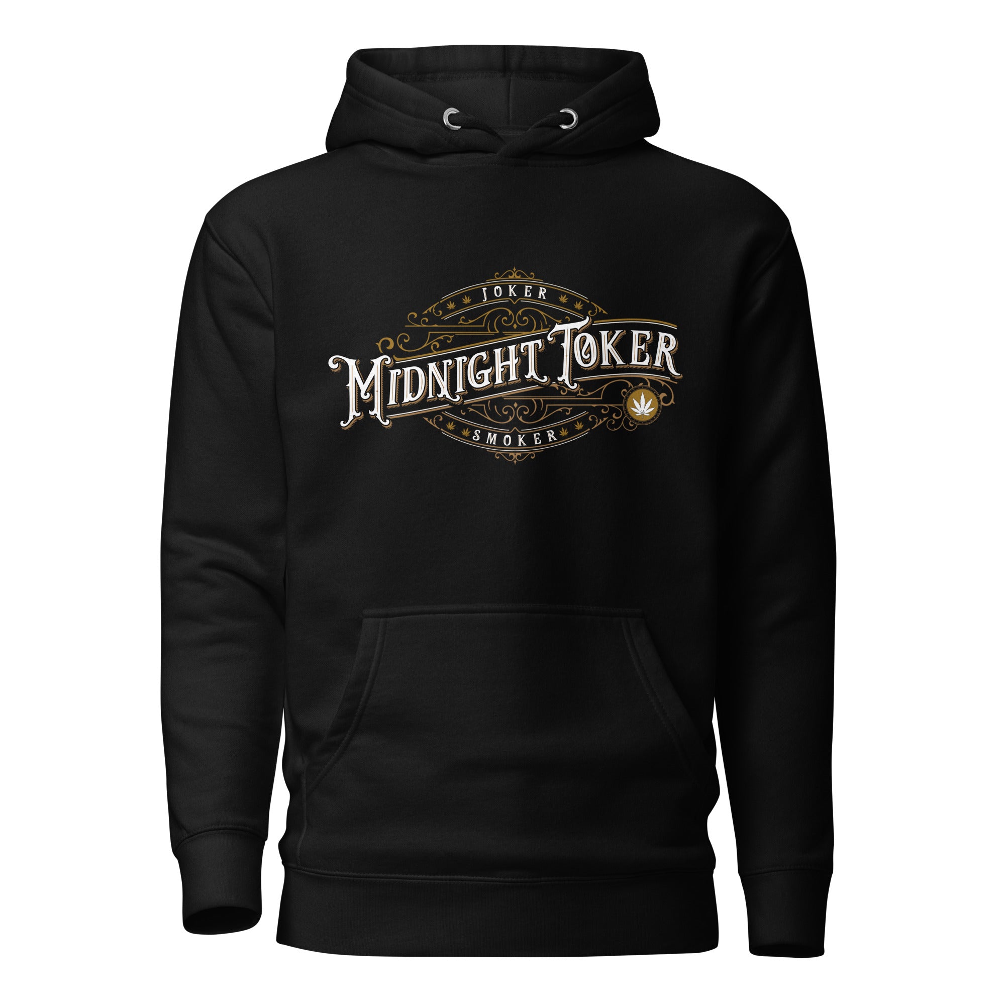 Joker Smoker Midnight Toker Vintage Cannabis Hoodie – Perfect Weed Hoodie for Stoners | Magic Leaf Tees