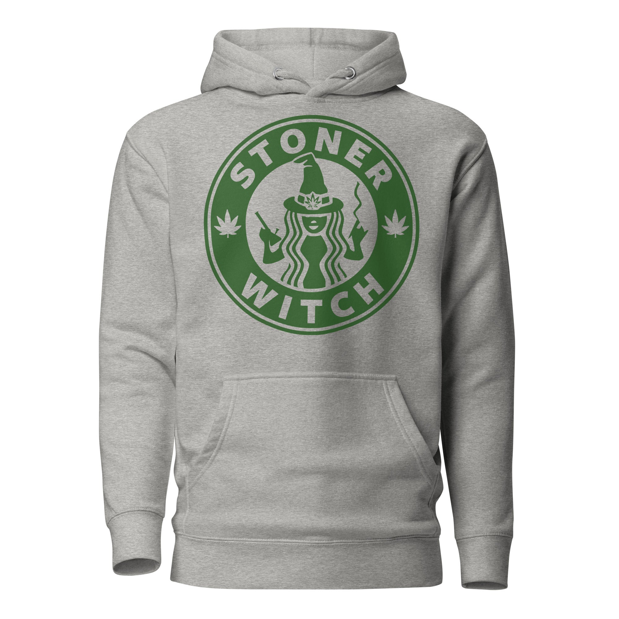 Stoner Witch Brews: Cannabis Coffee Shop Logo Hoodie for Magical Highs! - Magic Leaf Tees