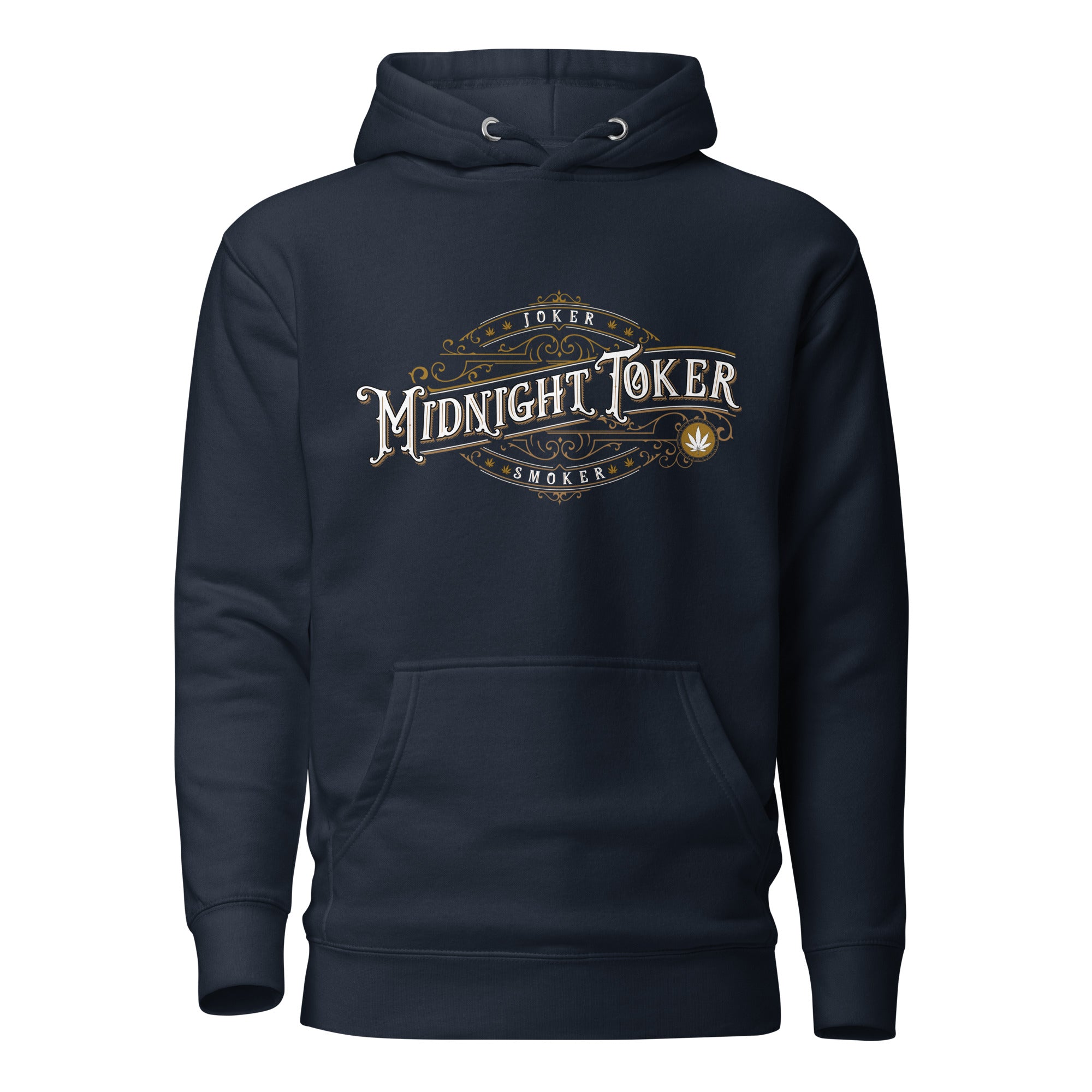 Joker Smoker Midnight Toker Vintage Cannabis Hoodie – Perfect Weed Hoodie for Stoners | Magic Leaf Tees