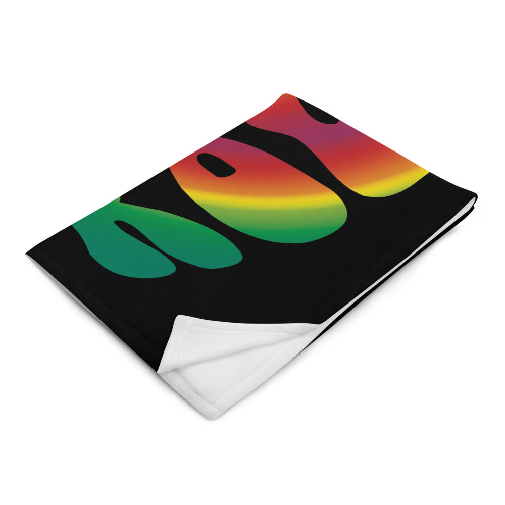 Keep One Rolled Psychedelic Pot Leaf Throw Blanket - Magic Leaf Tees