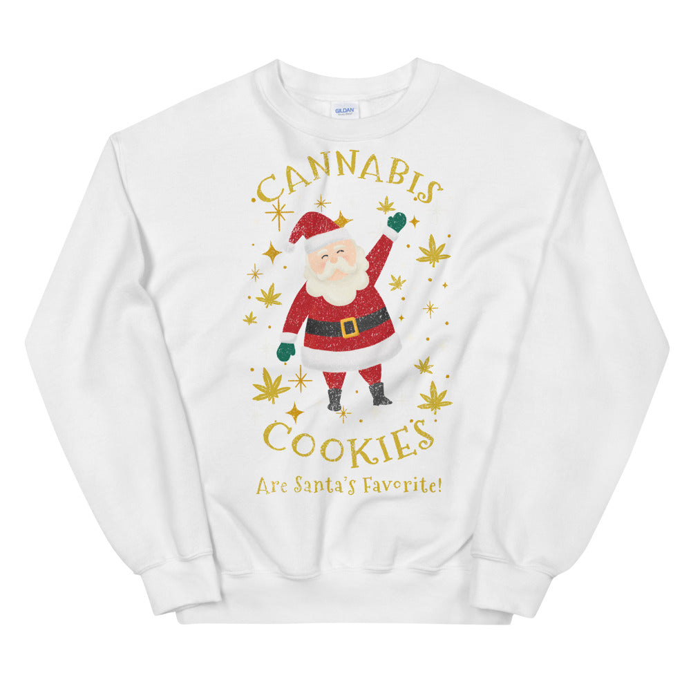 Cannabis Cookies Are Santa's Favorite Sweatshirt - Magic Leaf Tees