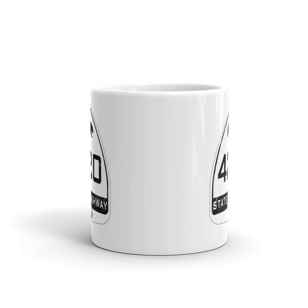 Vintage California State Highway Sign 420 Coffee Mug - Magic Leaf Tees