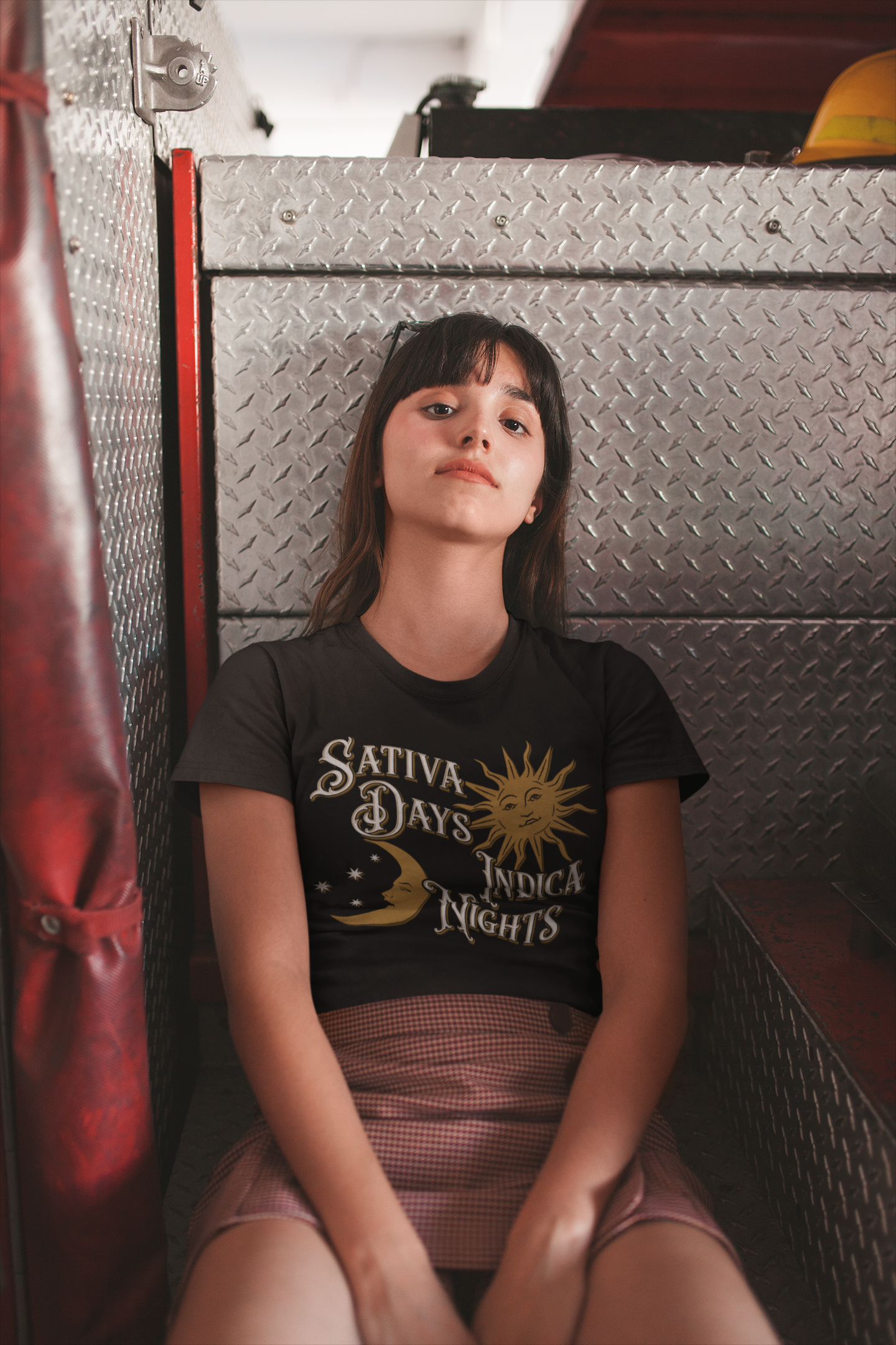 sativa indica sun and moon t-shirt
