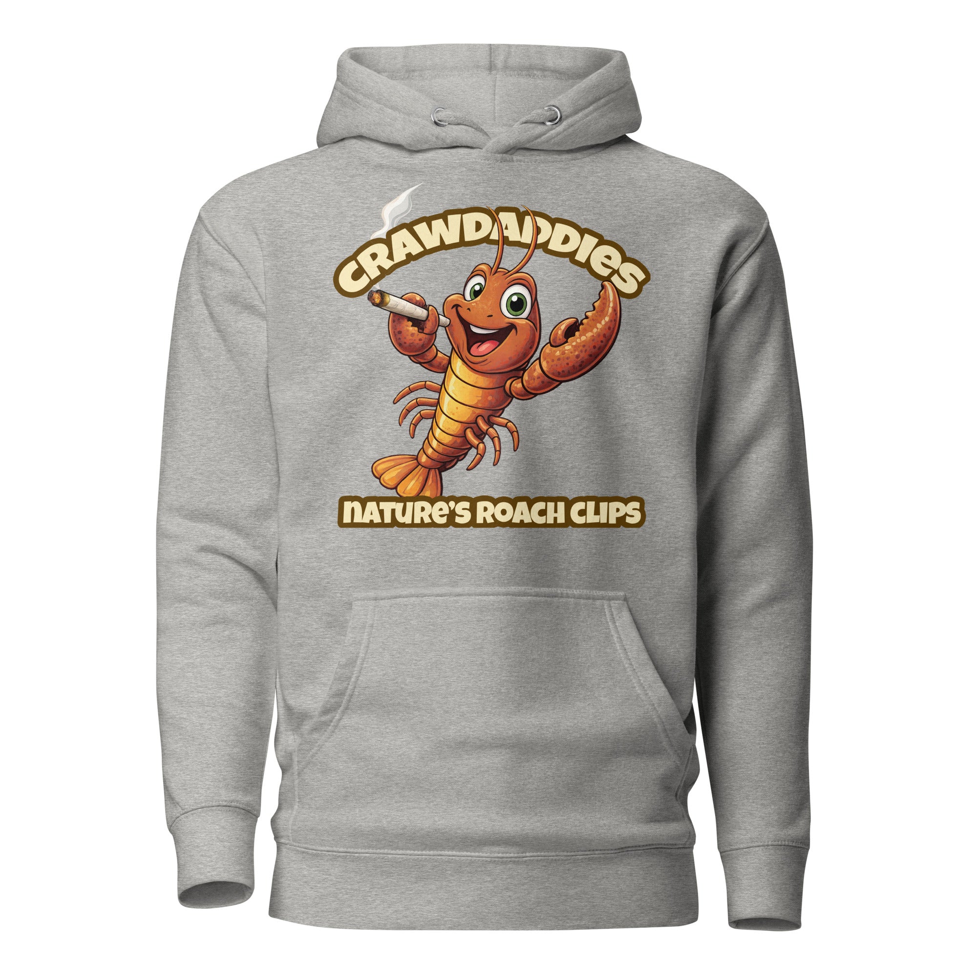 Crawdaddies Nature’s Roach Clips Hoodie | Funny Cannabis Crawfish Cartoon Weed Pullover | Magic Leaf Tees