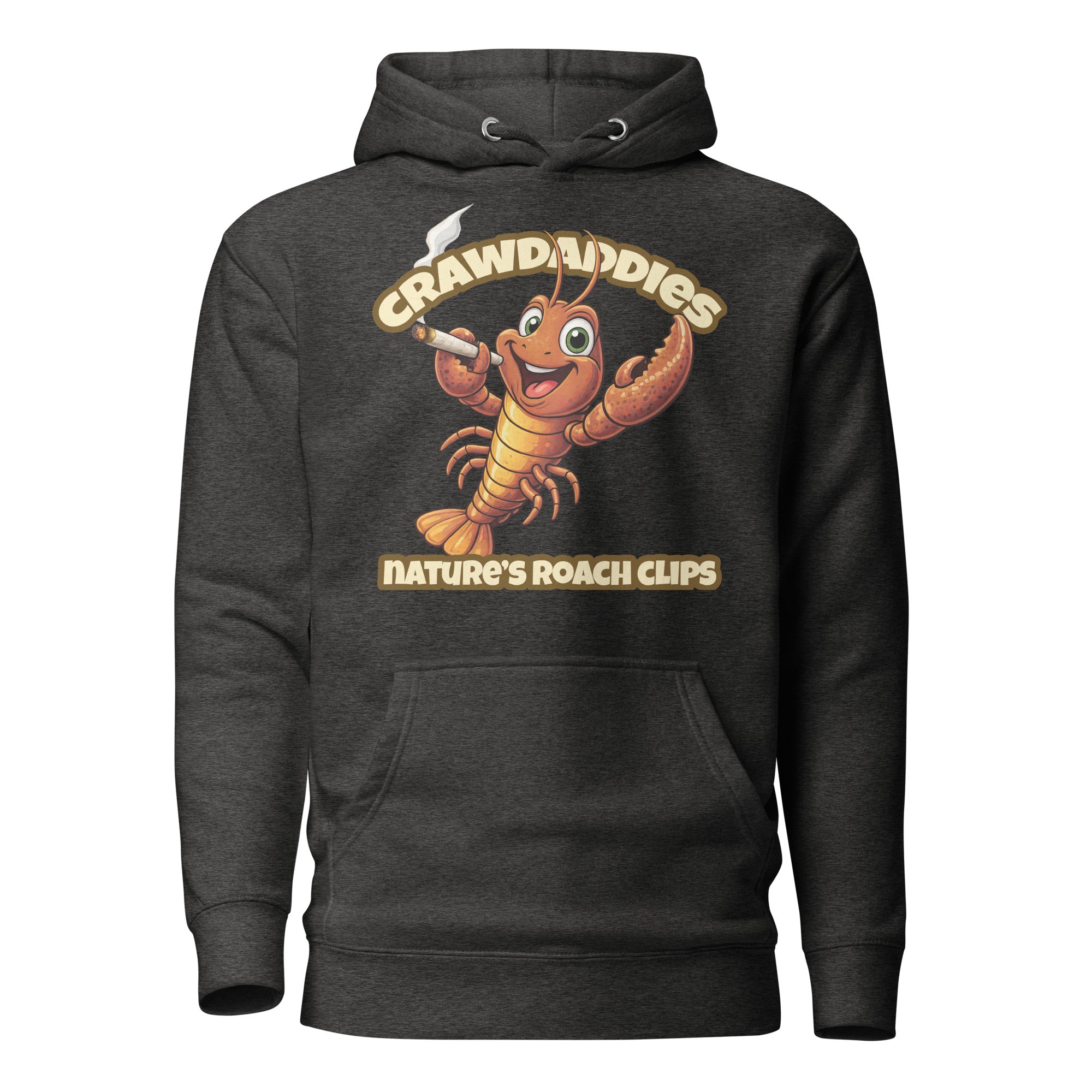  Crawdaddies Nature’s Roach Clips Hoodie | Funny Cannabis Crawfish Cartoon Weed Pullover | Magic Leaf Tees
