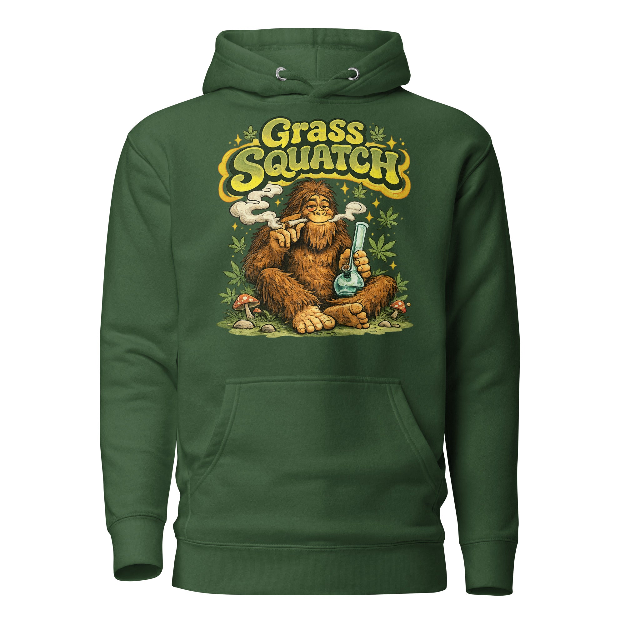 Grass Squatch Weed Hoodie