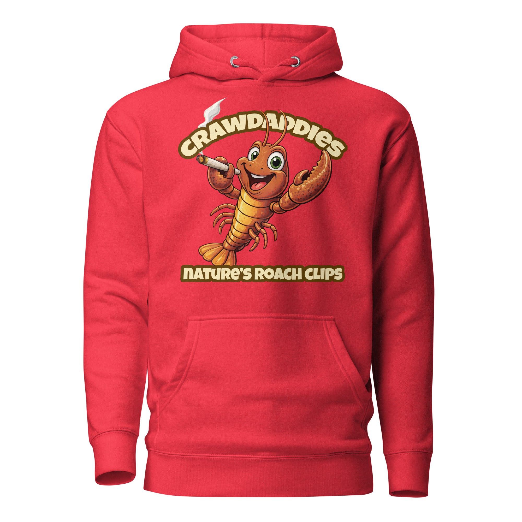 Crawdaddies Nature’s Roach Clips Hoodie | Funny Cannabis Crawfish Cartoon Weed Pullover | Magic Leaf Tees