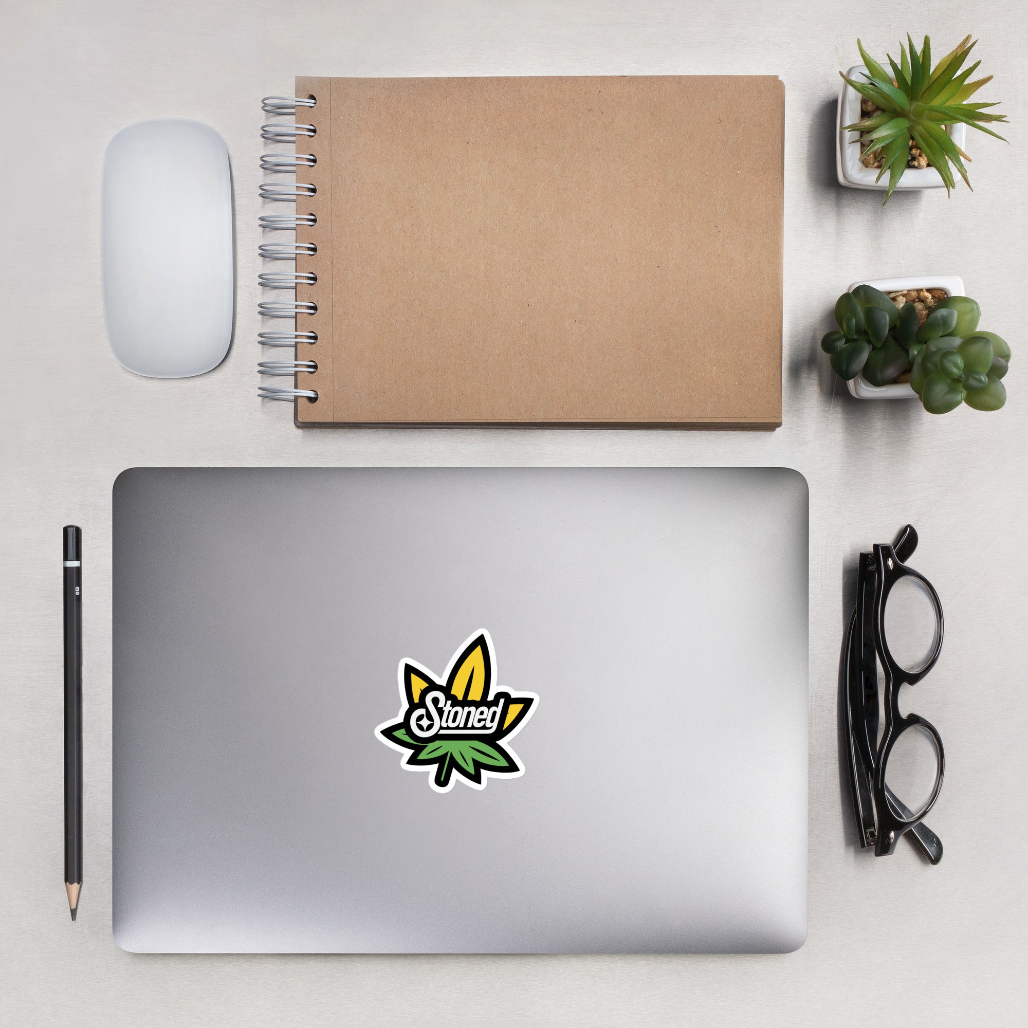 Stoned Weed Soft Drink Logo Vinyl Sticker – Trendy Cannabis Décor | Magic Leaf Tees