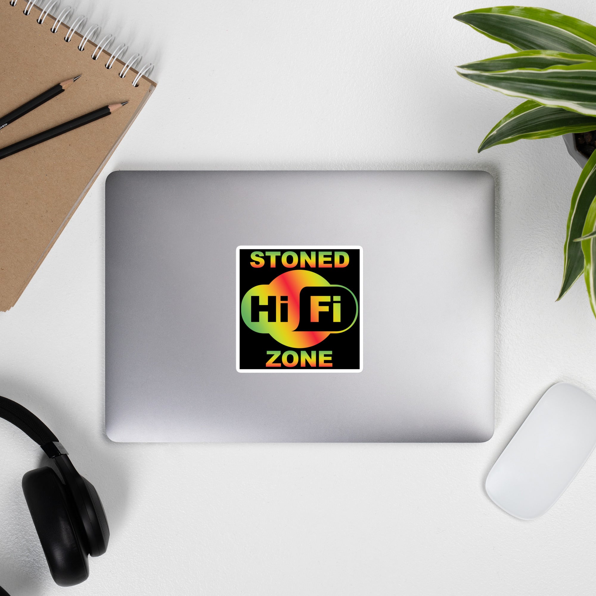 Hi Fi Stoned Zone Sticker - Trendy Cannabis Decor for Laid Back Stoners