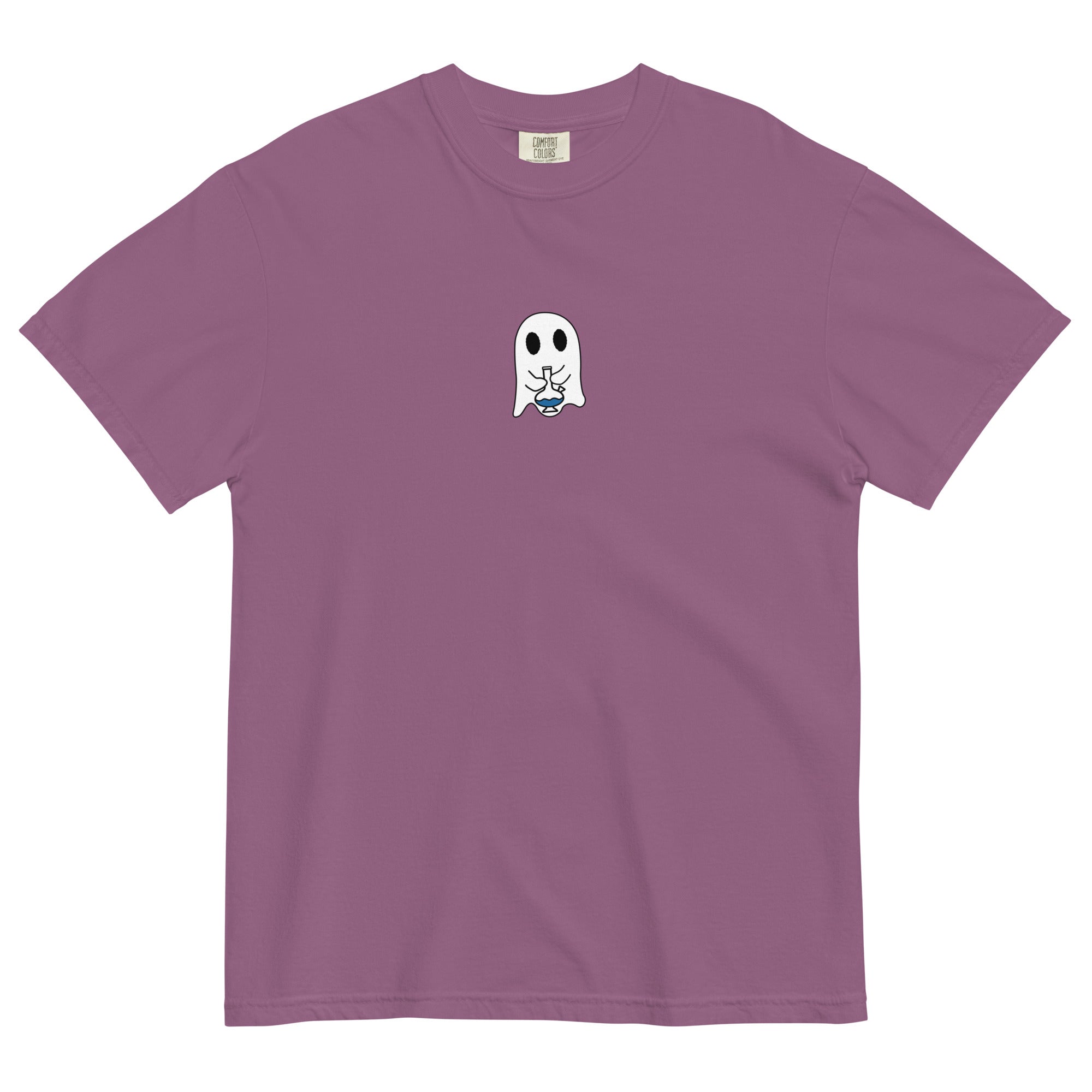 Little Ghost With Bong Garment-Dyed T-Shirt - Magic Leaf Tees