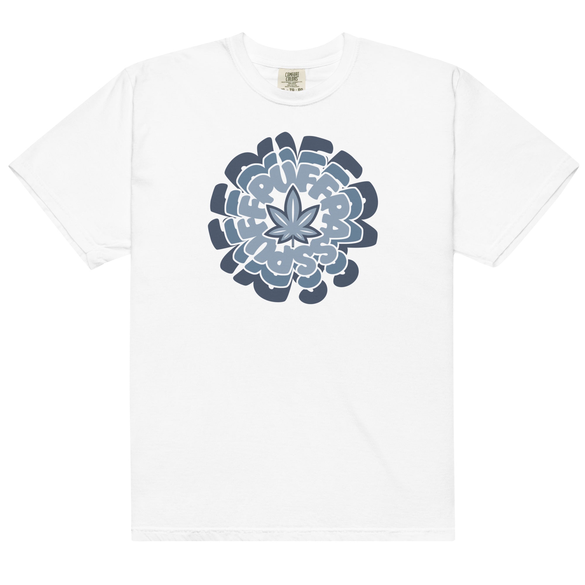 Puff Puff Pass Graphic Garment-Dyed Weed T-Shirt | Magic Leaf Tees